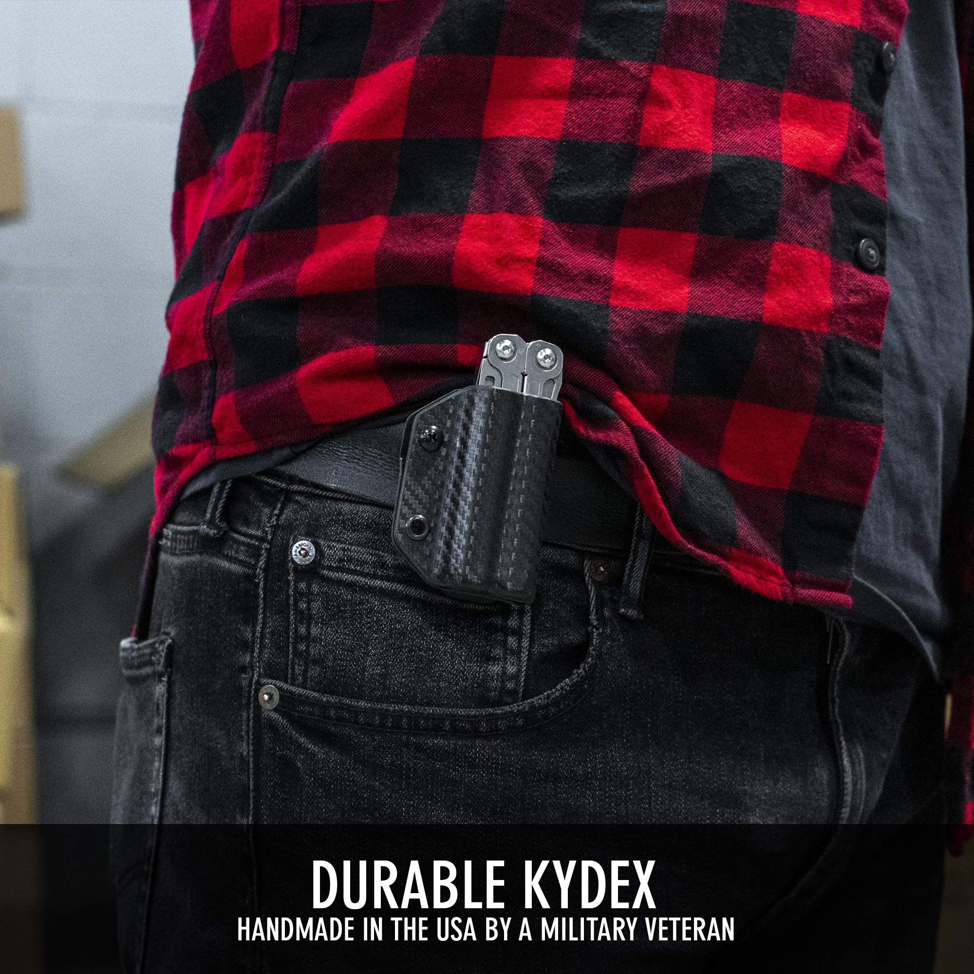 Kydex Multitool Sheath for Leatherman Wingman, Sidekick, REBAR & REV | EDC Tool Holder & Holster Cover | Made in USA (Tool Not Included) | Perfect for Camping, Hiking & Everyday Carry