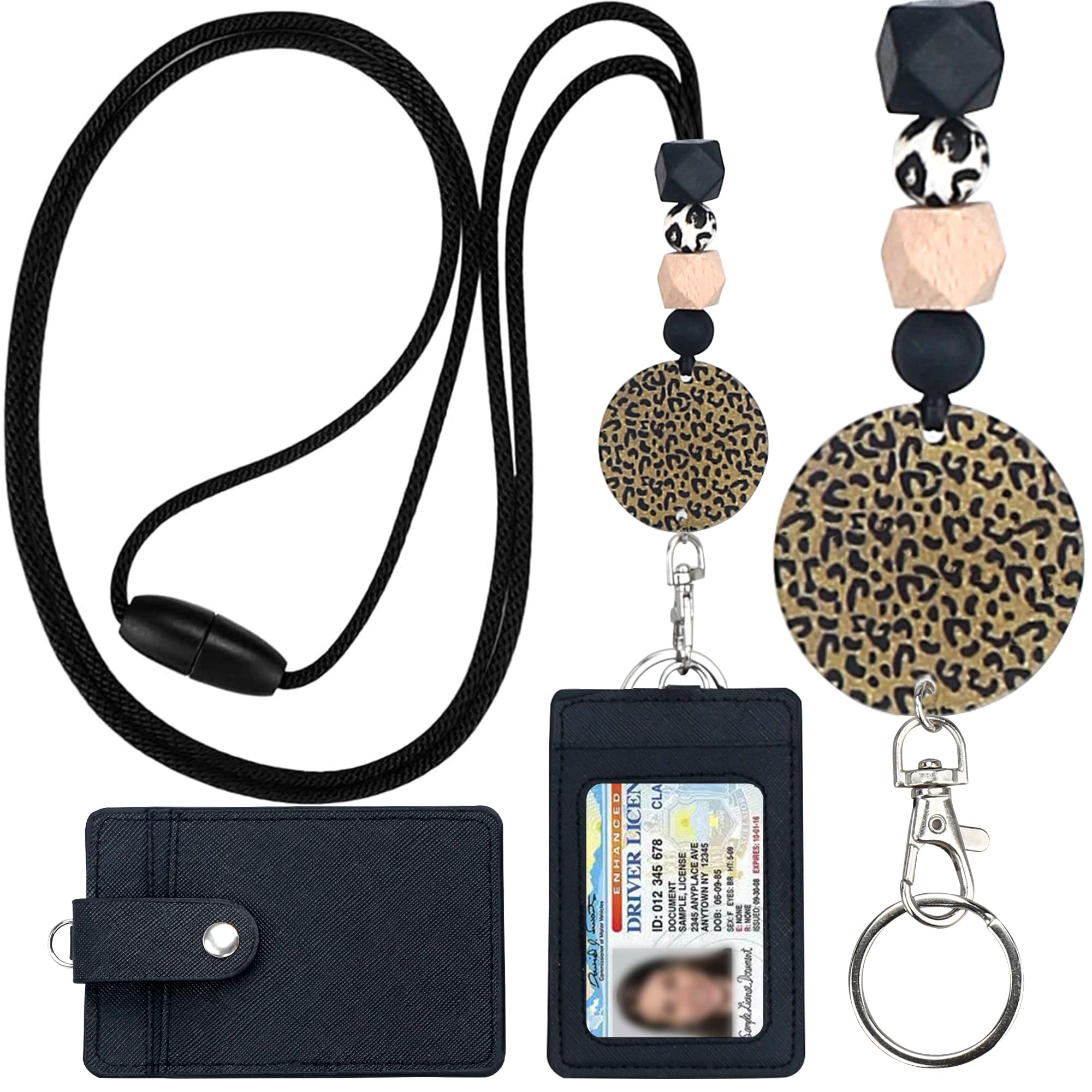 Cute Beaded Teacher Lanyards for ID Badges & Keys - USA Made for School & Office Use