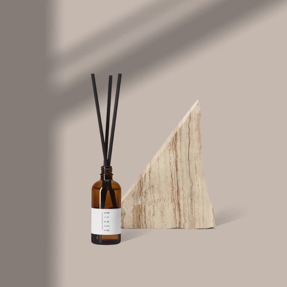 BLACK BLAZE Natural Fragrance Diffuser - Vetiver & Fig Scented Oil (100ml) | Premium Home Aromatherapy for Living Room, Bedroom & Office Relaxation