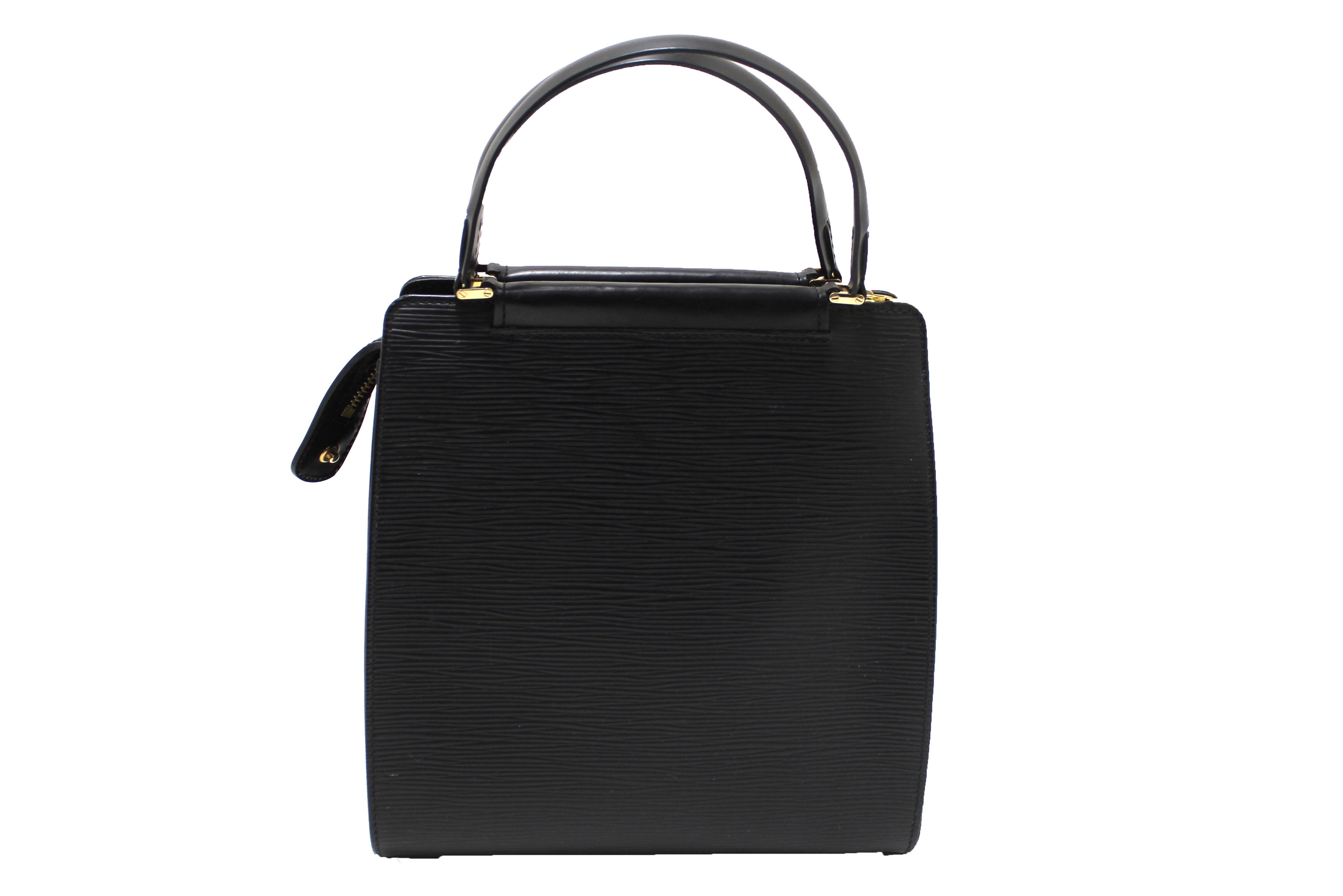 Authentic Louis Vuitton Black Epi Leather Figari PM Handbag for Women | Luxury Designer Shoulder Bag | Perfect for Work, Travel & Evening Events