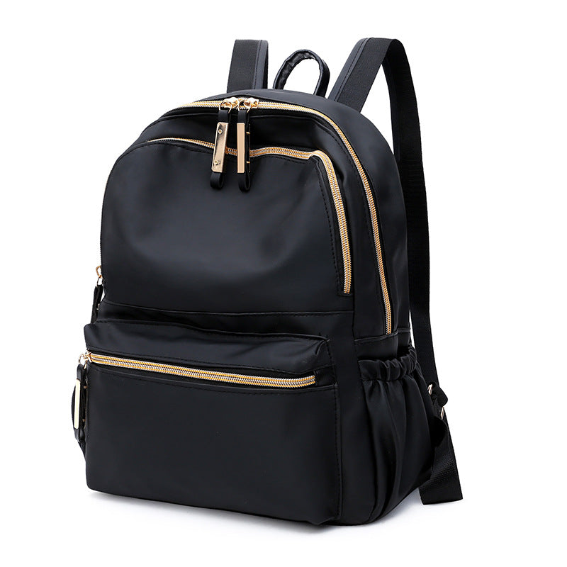 Waterproof Oxford Backpack for Women - Durable Black School Bag with Laptop Compartment - Perfect for College, Travel & Outdoor Adventures