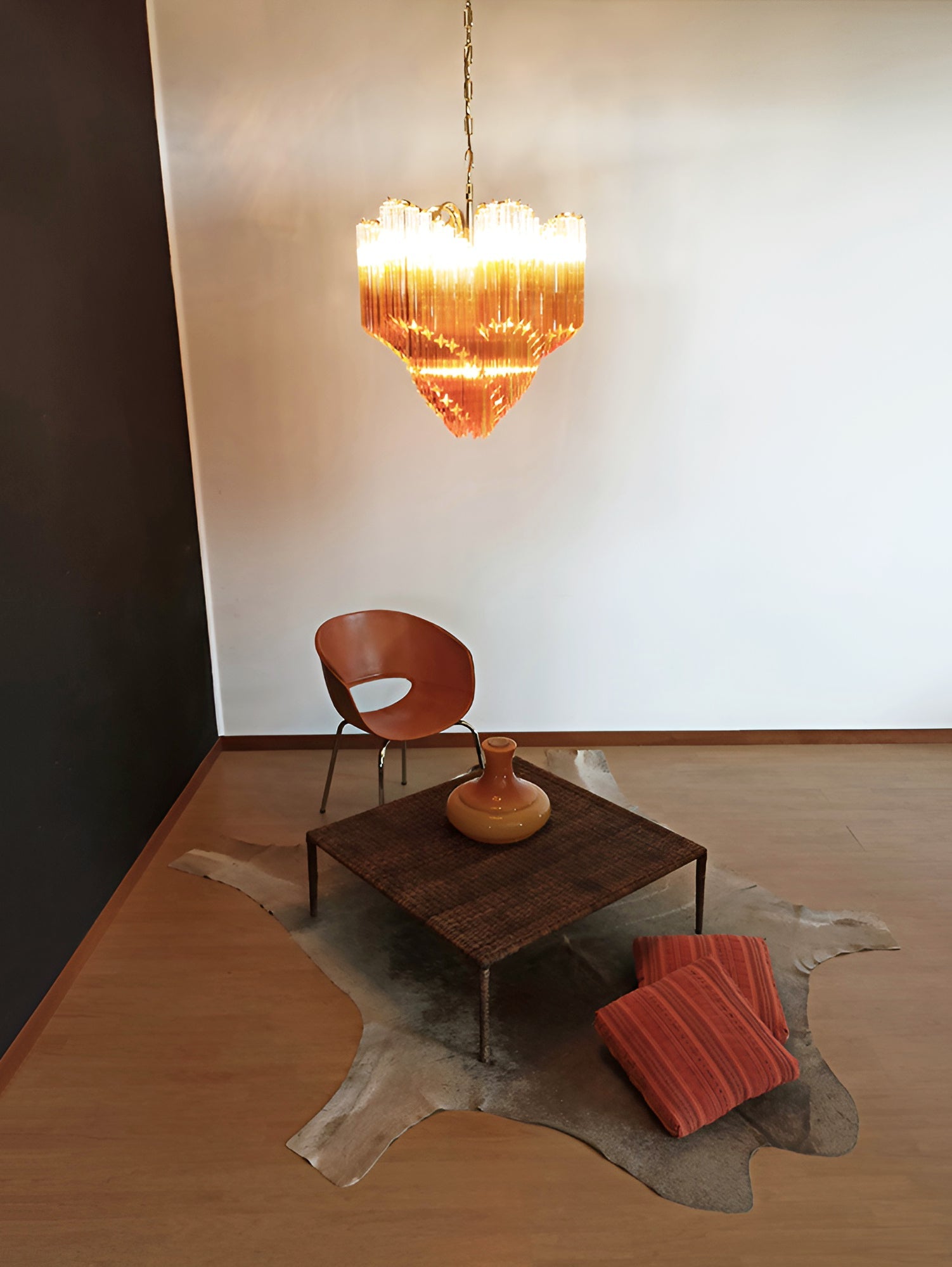 Elegant Murano Glass Prism Chandelier - Handcrafted Italian Crystal Ceiling Light Fixture for Dining Room, Living Room & Bedroom Decor