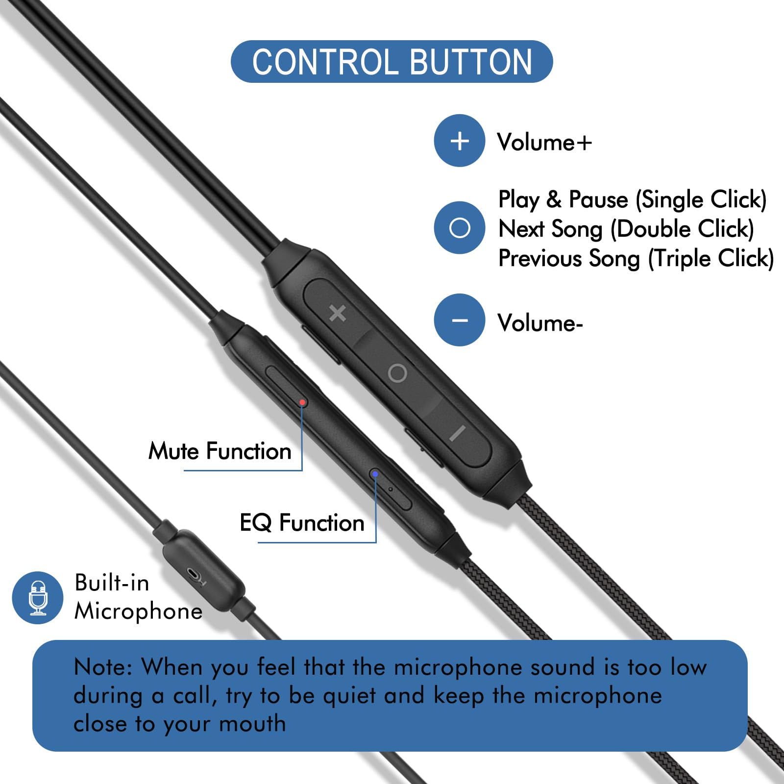 GEVO USB Wired Earbuds with Microphone - Noise Cancelling In-Ear Headphones for PC, Laptop (6.6FT Cable) - Volume Control & Mute Button - Perfect for Office Work, Live Streaming & Gaming Headsets