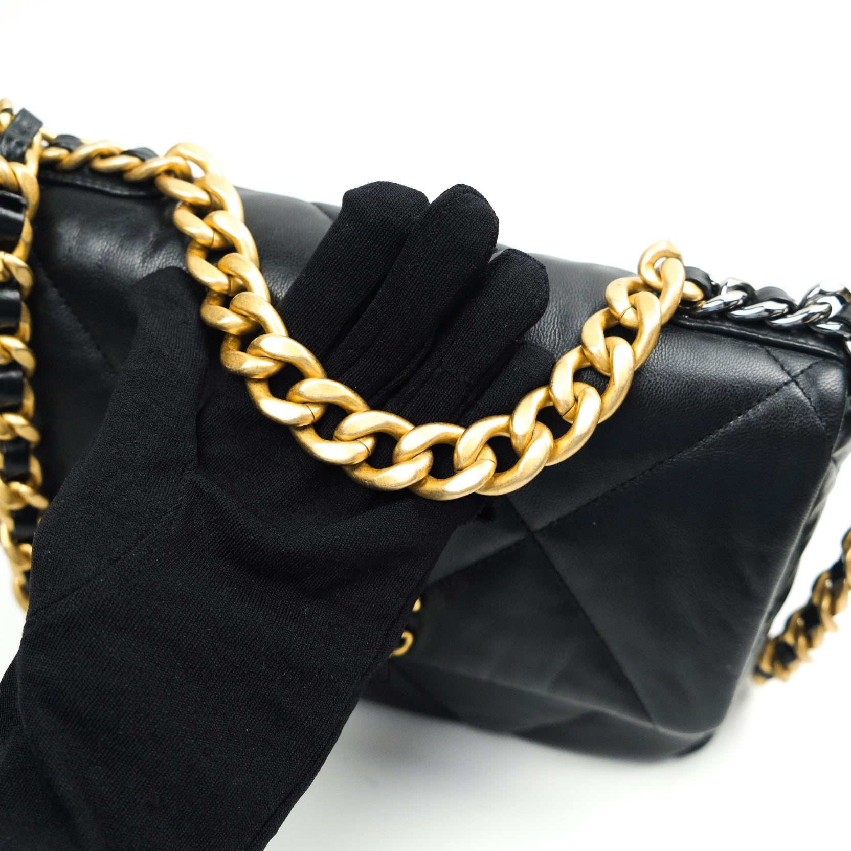 Chanel 19 Small Black Goatskin Mixed Hardware Shoulder Bag 20S Collection - Perfect for Evening Events, Date Nights & Luxury Fashion Accessories