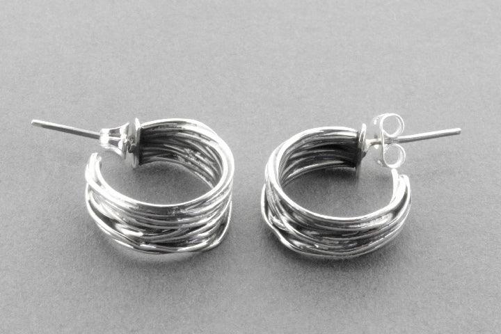 Sterling Silver Knot Strand Cuff Stud Bracelet - Elegant Jewelry for Women, Perfect for Weddings, Parties & Everyday Wear