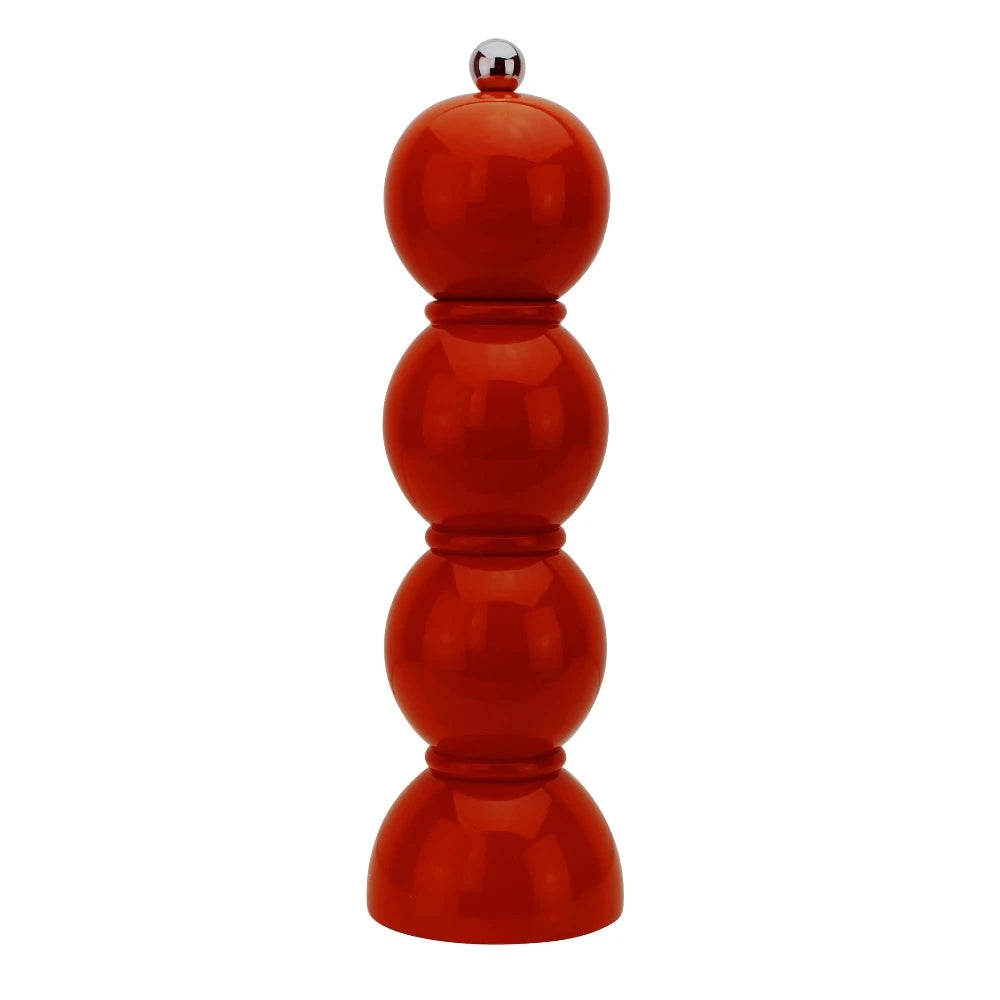 Premium Red Bobbin Salt and Pepper Grinder Set - Adjustable Ceramic Spice Mill for Kitchen, Dining Table & BBQ - Perfect for Home, Restaurant & Outdoor Cooking
