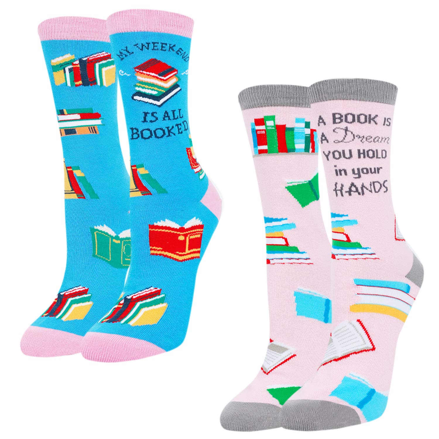 HappyPop Book Lover Gifts - Cozy Reading Socks for Bookworms | Perfect Reader Gifts for Christmas, Birthday & Book Club | Ideal for Relaxing with a Good Book