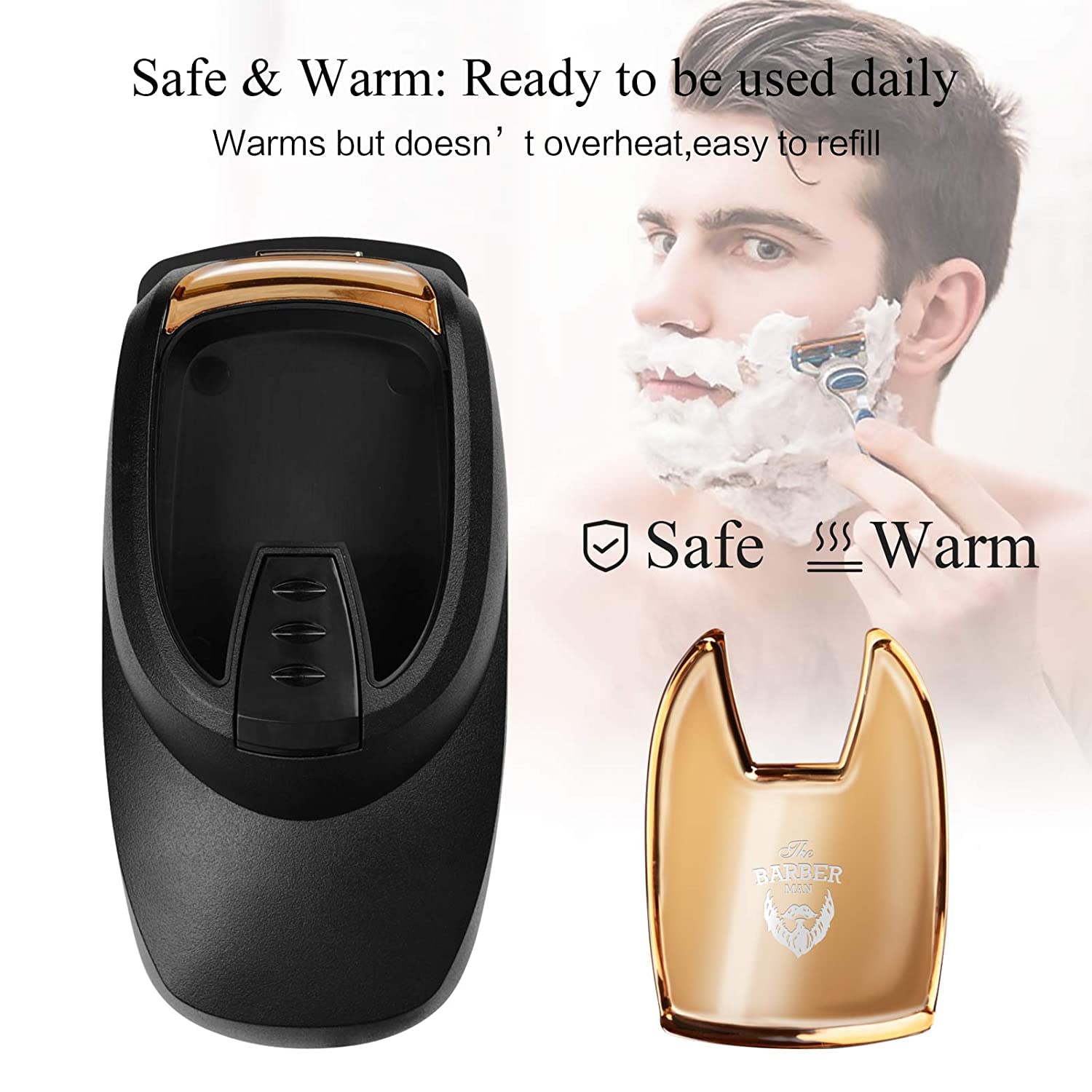 STYLANCE Professional Hot Lather Machine for Shaving - Barber Shaving Cream Heater & Foam Warmer for Men, Husband Gift - Perfect for Home Barber Kits & Salon Shaving Experience (Black)
