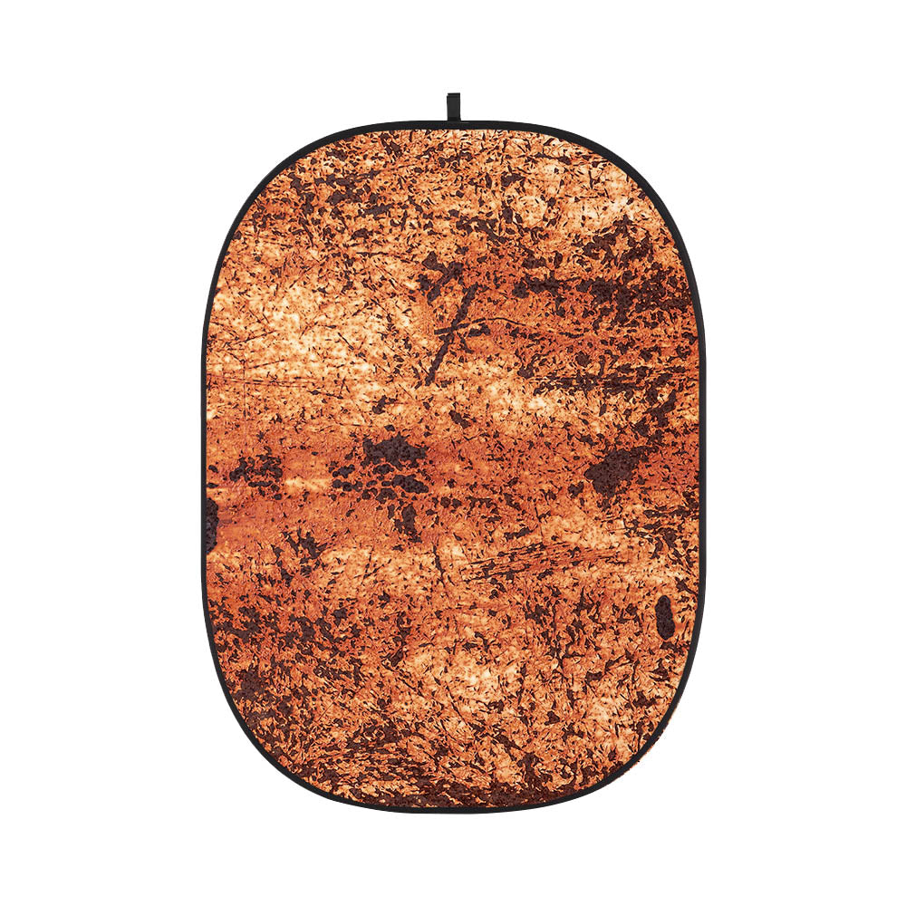 CBA WR0009 2x1.5m Rusty Wall Collapsible Backdrop - Vintage Photo Background for Studio Photography, YouTube Videos, and Home Decor