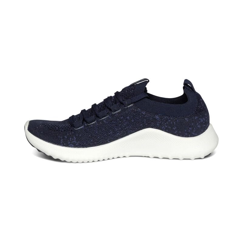 Aetrex Women's Carly Sparkle Orthopedic Arch Support Knit Sneakers - Comfortable Walking Shoes for Flat Feet, Plantar Fasciitis Relief - Perfect for Work, Travel & Everyday Wear