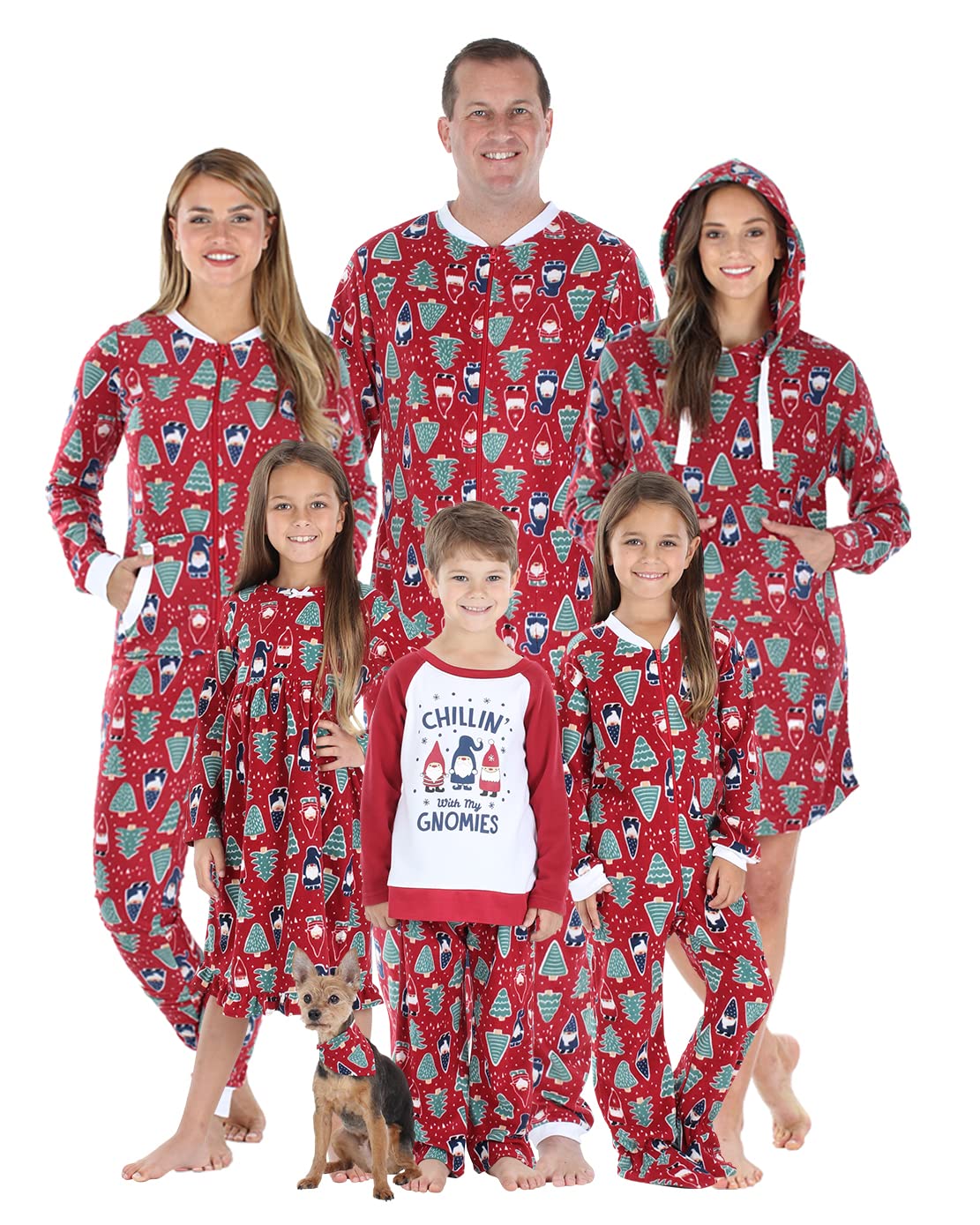 Family Matching Gnome Fleece Pajama Sets - Cozy Holiday Pjs for Family Gatherings