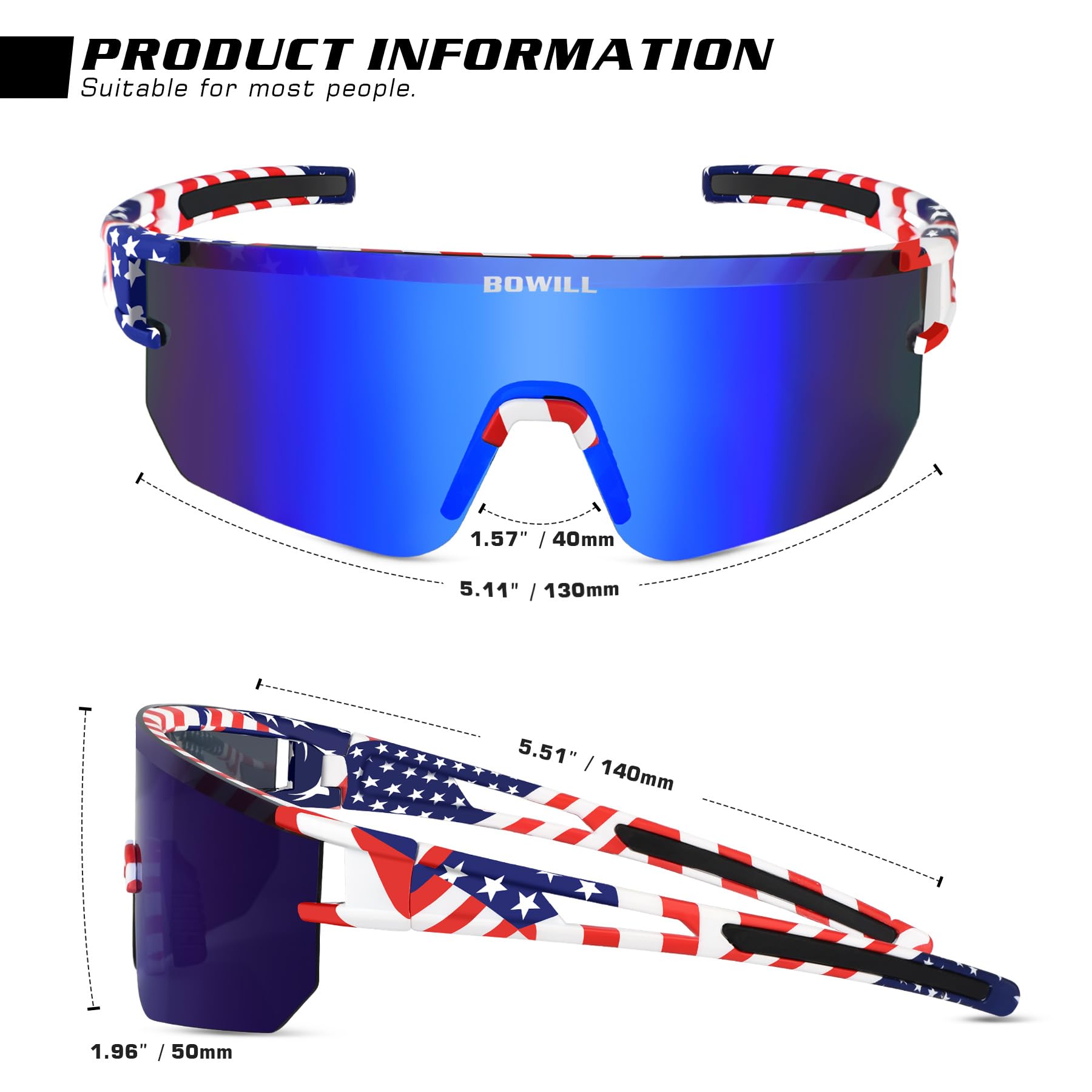 BOWILL Youth Polarized Sunglasses for Boys & Girls - UV 400 Protection, Lightweight Sports Shades for Cycling, Baseball, Softball - Perfect for Outdoor Activities & Summer Adventures