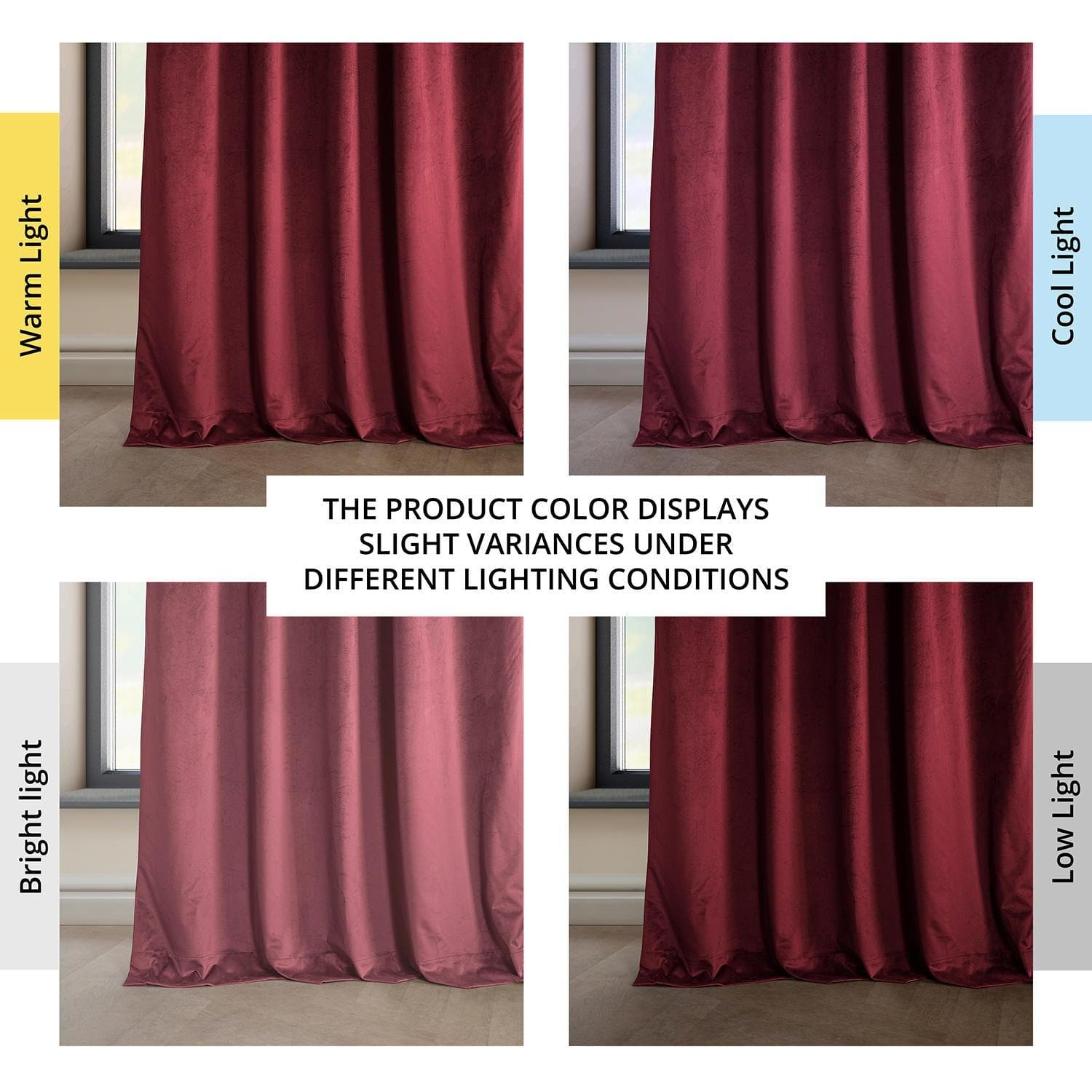 Heritage Plush Velvet Blackout Curtains for Movie Theater & Home Theater - Red Cinema Style Room Darkening Drapes for Bedroom, Living Room & Home Decor