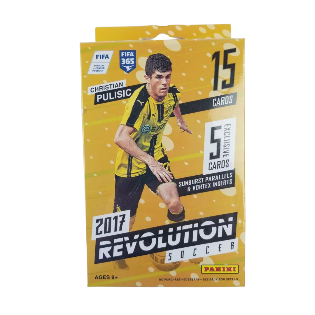 2017 Panini Revolution Soccer Hanger Box - 24 Trading Cards Pack | Collectible Soccer Cards for Fans & Players | Perfect for Gifts, Tournaments & Card Collections