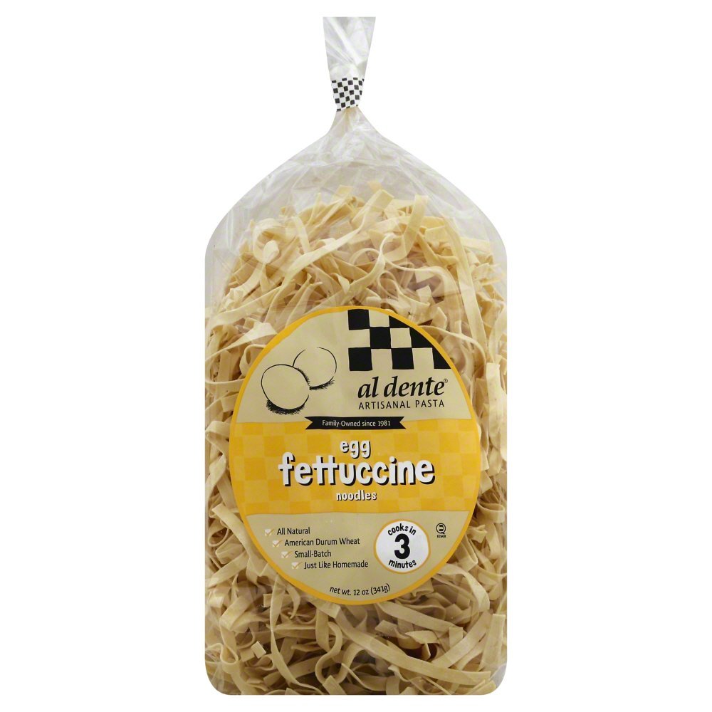 Al Dente Egg Fettuccine Pasta - 6 Pack (12 Oz Each) - Premium Italian Pasta for Gourmet Cooking & Family Dinners