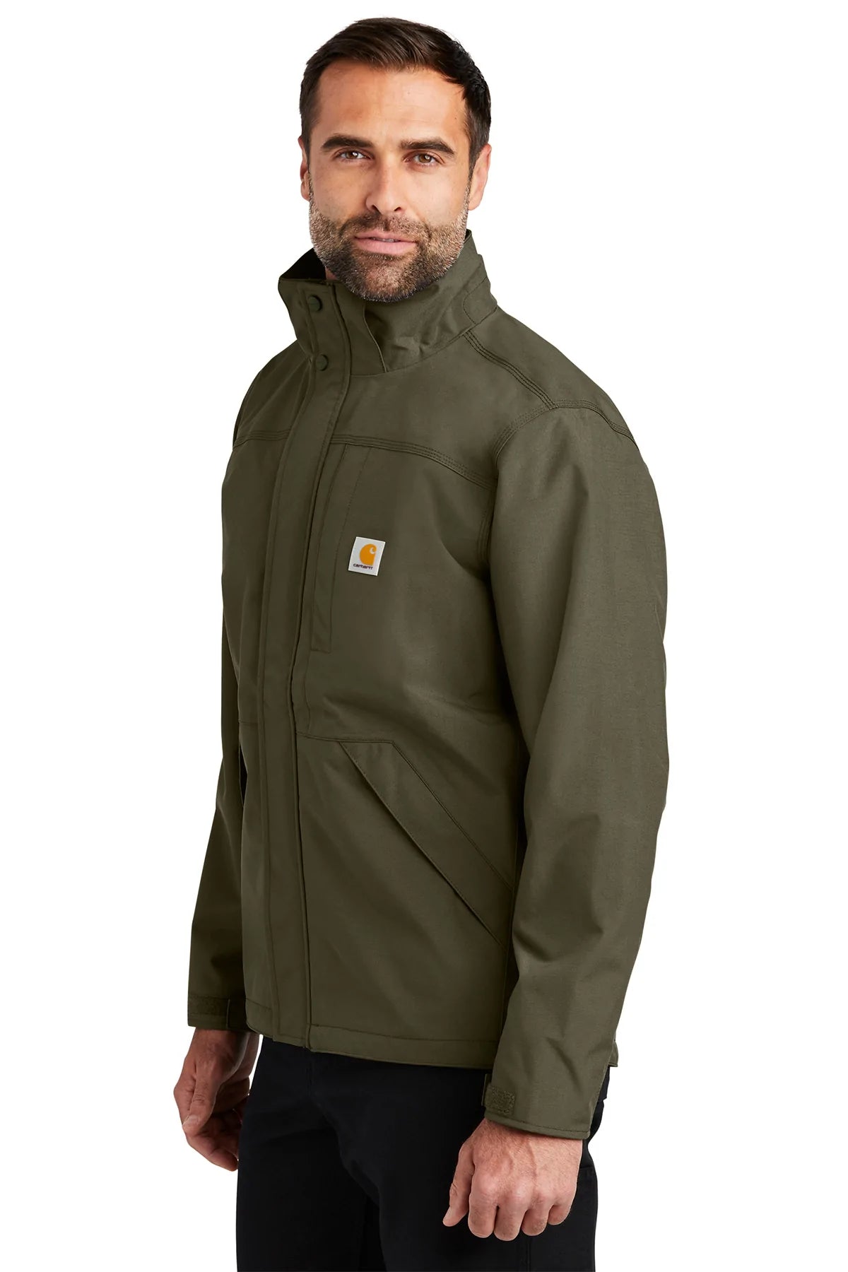 Carhartt Shoreline Brandet Jacket for Men & Women - Water-Resistant Moss Green Work Jacket - Durable Outdoor Coat for Hiking, Fishing & Construction Work