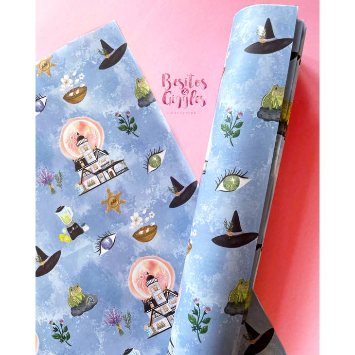 Witchy Wrapping Paper for Spellbinding Gifts – Perfect for Halloween, Yule, and Magical Celebrations | Premium Quality for Witches, Pagans & Occult Enthusiasts