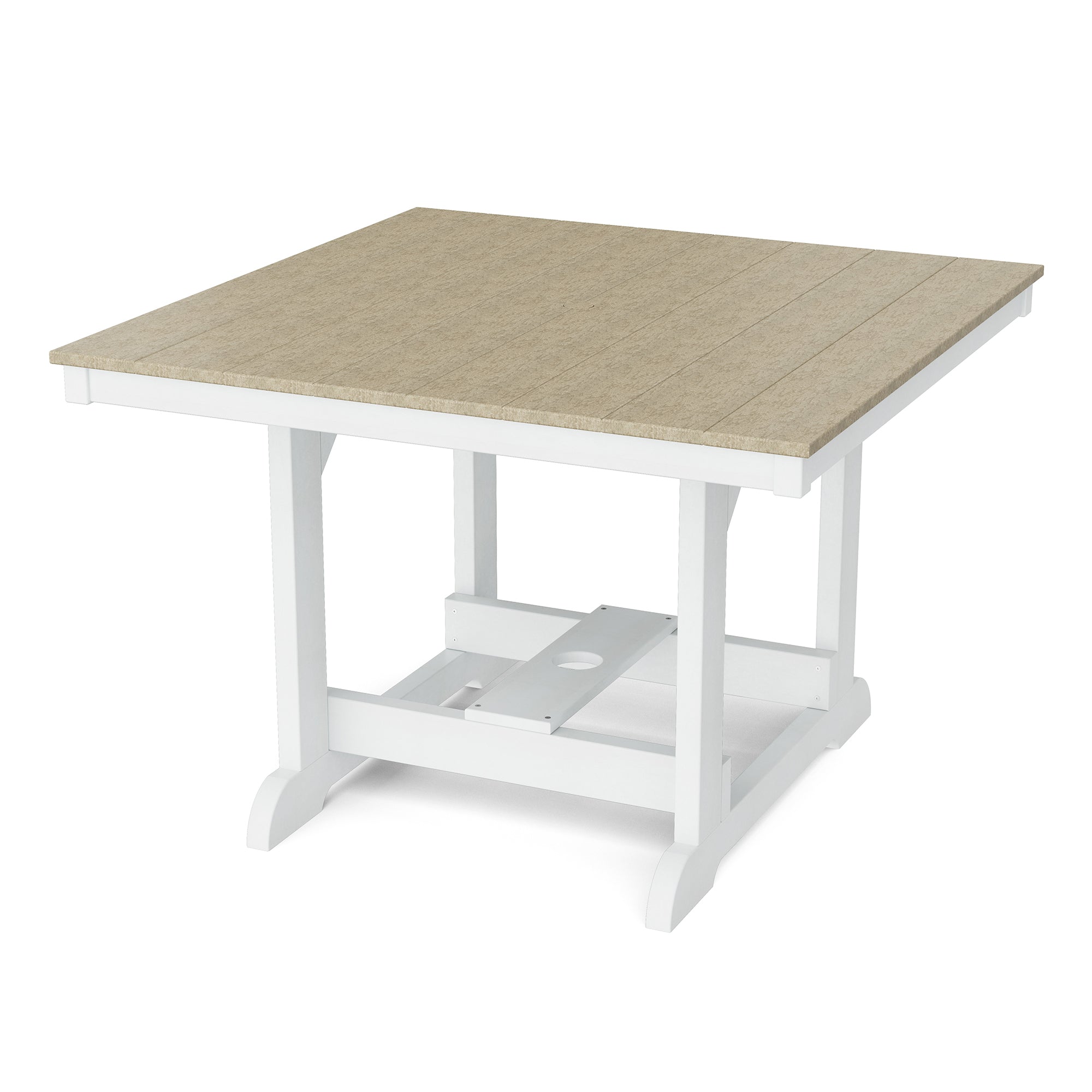 Heritage 44x44 Inch Square Dining Table - Solid Wood Farmhouse Style Kitchen Table for Family Meals & Entertaining