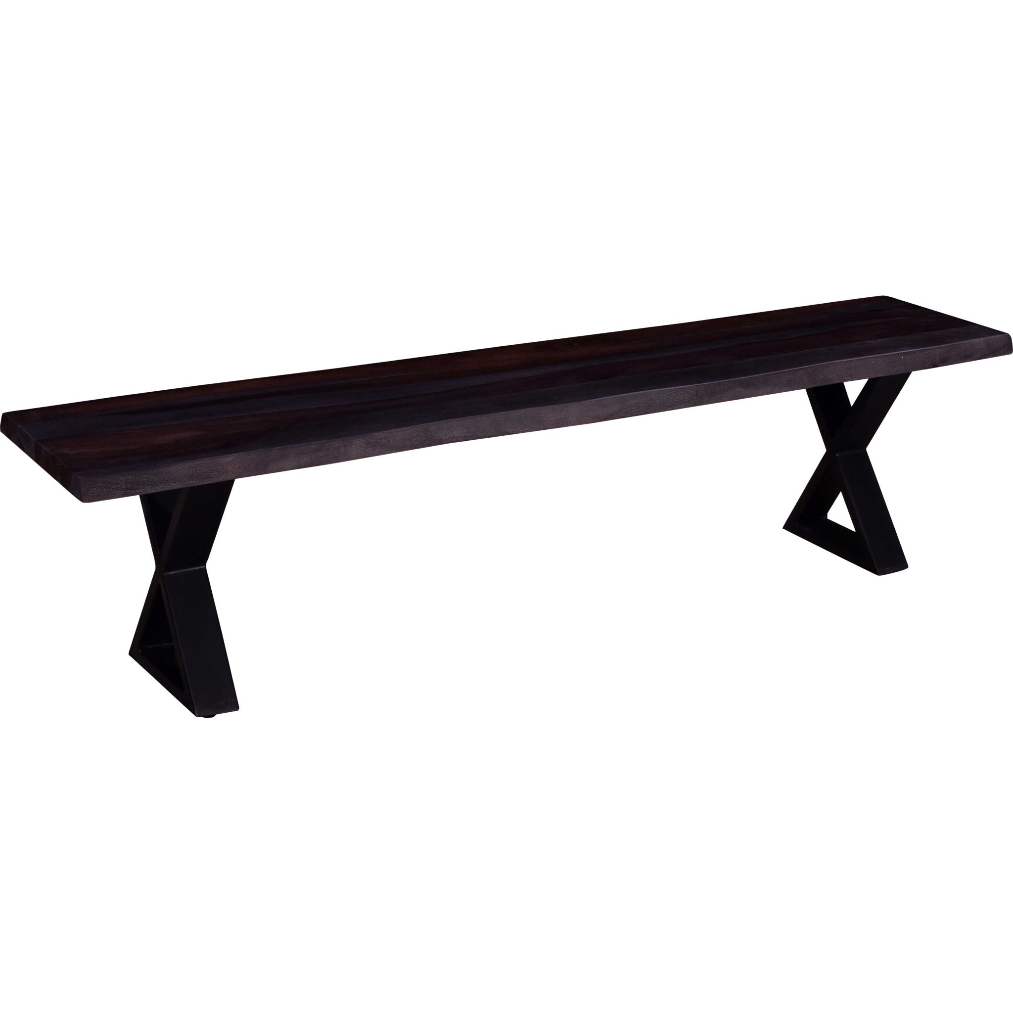 Adina Dining Bench - Grey/Black Modern Wooden Kitchen Bench with Cushion - Perfect for Dining Room, Kitchen Island & Breakfast Nook (1568558K)