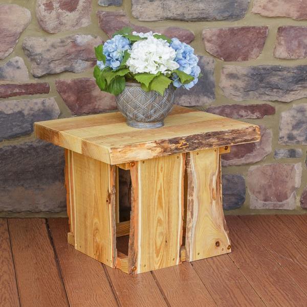A&L Furniture Blue Mountain Evening Grove Side Table - Nightstand for Bedroom, Living Room, or Office - Solid Wood End Table with Storage Shelf