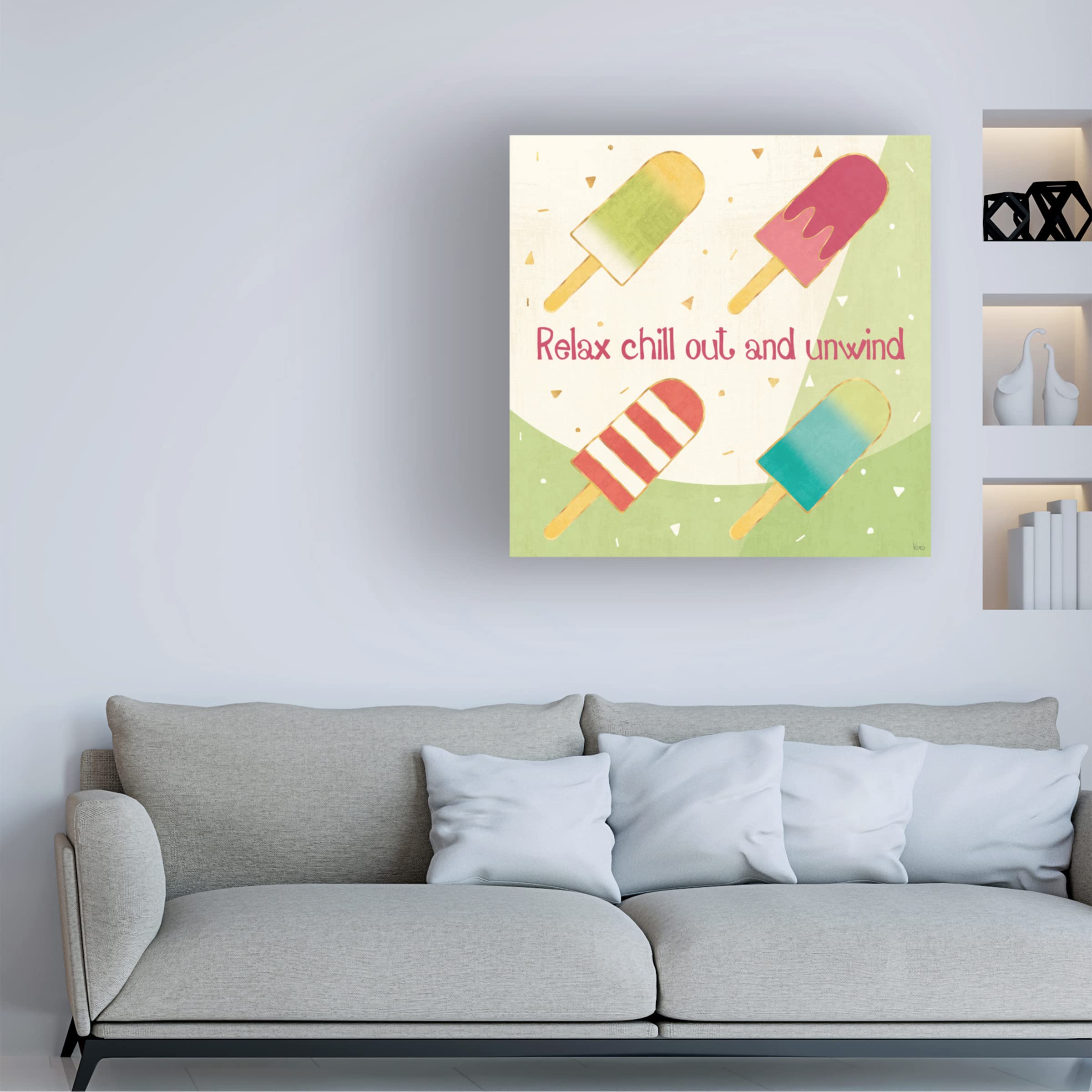 Trademark Fine Art 'Fun in the Sun IV' Canvas Wall Art by Veronique Charron - Beach Themed Decor for Living Room, Bedroom & Office