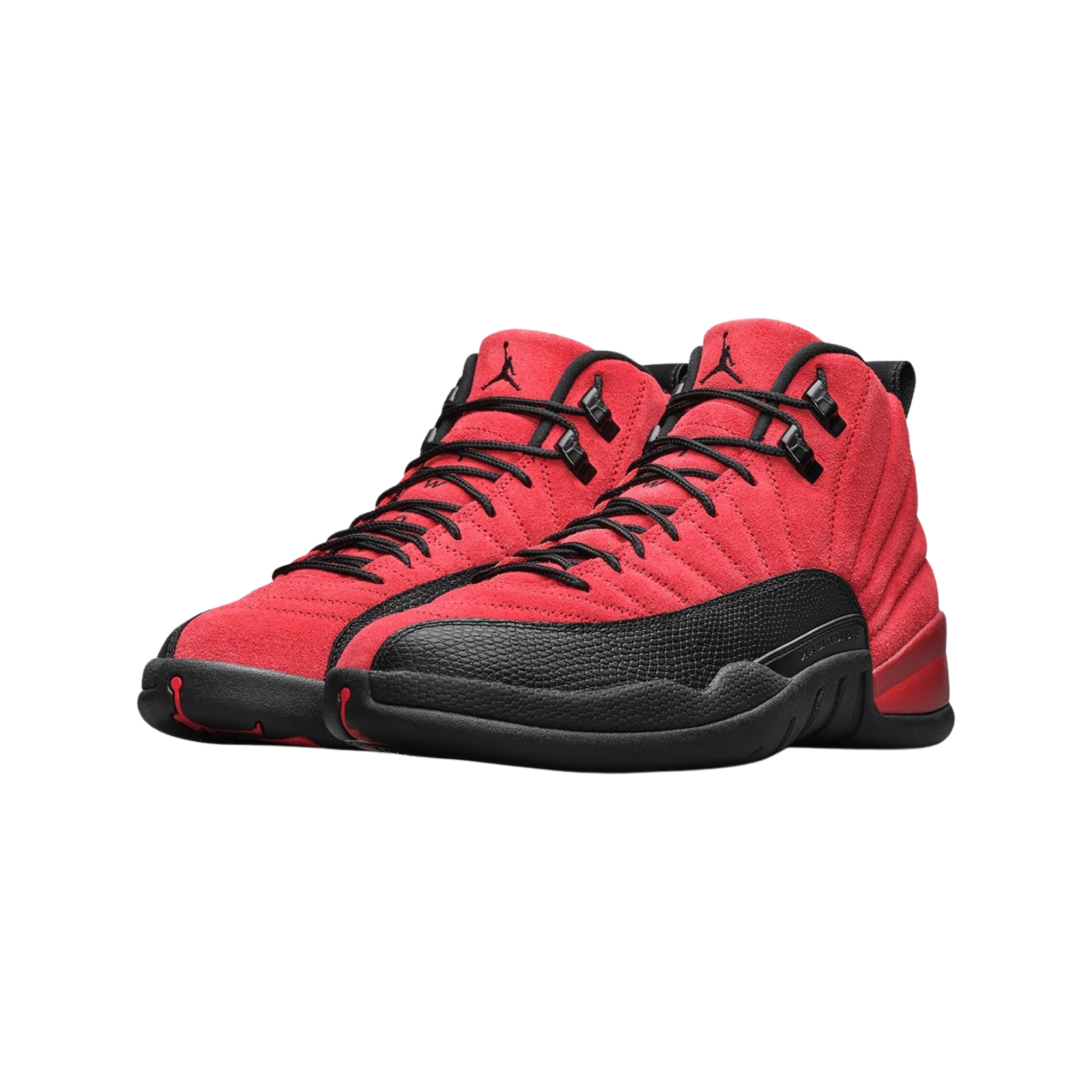 Air Jordan 12 Retro Reverse Flu Game Basketball Shoes - Gym Red & Black Colorway - Perfect for Streetwear, Sneaker Collecting and Basketball Games