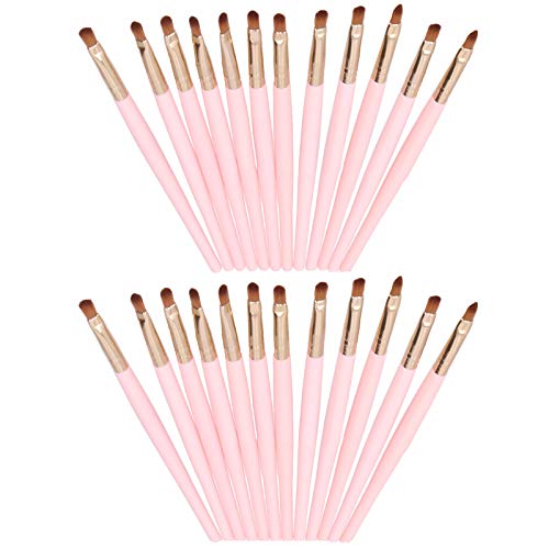 24PCS Portable Lip Brushes - Long Handle Lipstick Applicator Makeup Tool Set for Precise Lipstick Application - Perfect for Professional Makeup Artists & Home Use