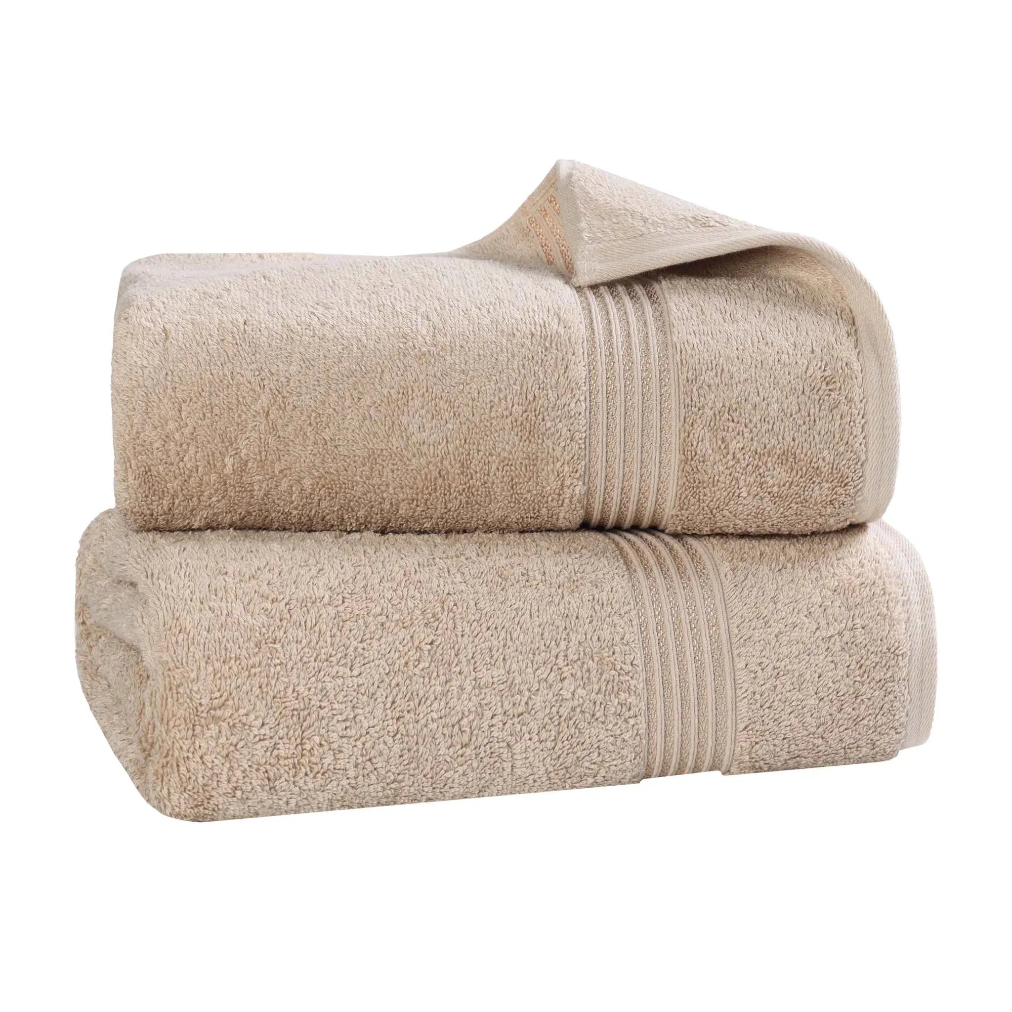 Premium Egyptian Cotton Bath Towel Set of 2 - Ultra Soft & Highly Absorbent Luxury Bath Sheets for Spa, Hotel & Home Use - 100% Heritage Cotton (White)