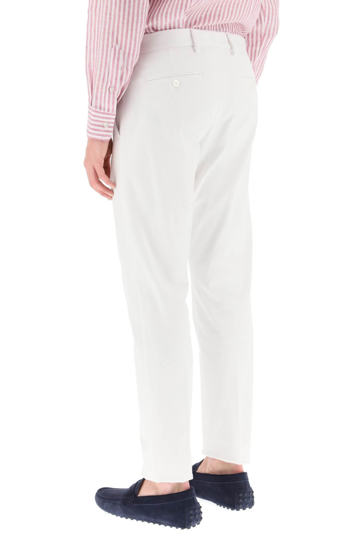 Agnona Men's Cotton Chino Pants - Slim Fit Casual Trousers for Business & Travel | Comfortable Office & Weekend Wear