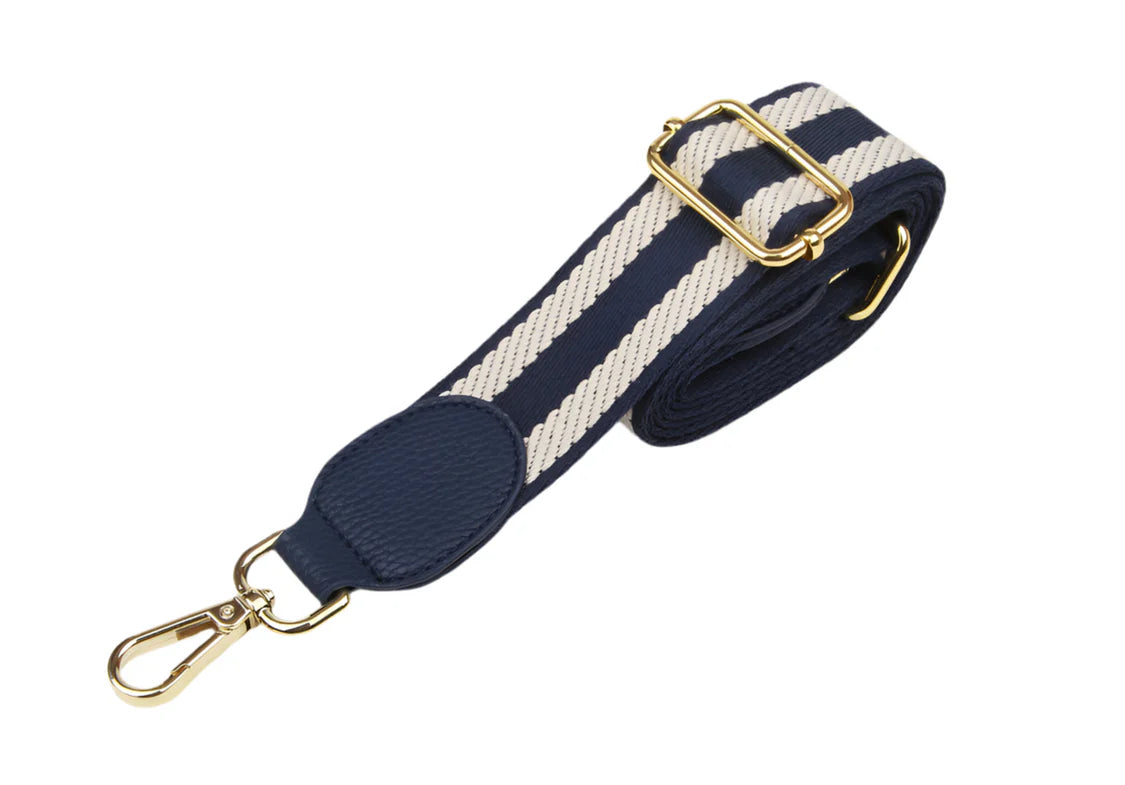 Alice Wheeler Woven Shoulder Strap - Navy & White Crossbody Bag for Women | Fashionable & Durable Handbag for Daily Use, Travel & Shopping