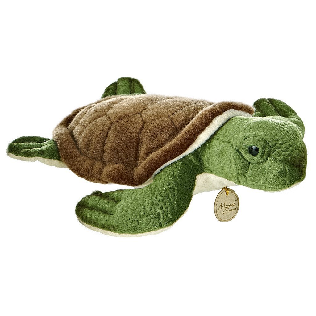 **Aurora® Adorable Miyoni® Sea Turtle Plush Toy - Realistic Lifelike Detail, Soft & Cuddly, 11