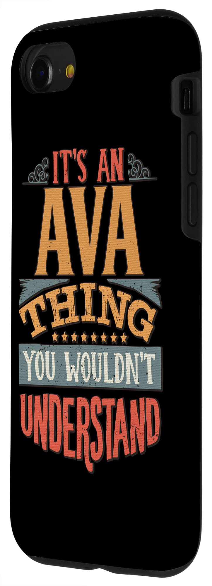 iPhone SE (2020) / 7 / 8 Ava Name Case - Custom Engraved Phone Cover for Women & Girls - Perfect Gift for Birthday, Anniversary & Valentine's Day
