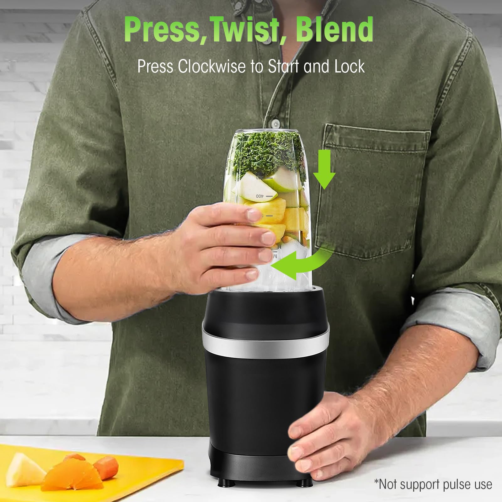 Nahida 1200W High-Speed Blender for Smoothies, Ice Crushing & Juices - Professional 6-Fin Blade Blender with 23oz, 32oz & 37oz Portable Cups - Perfect for Kitchen, Gym & On-the-Go Healthy Drinks