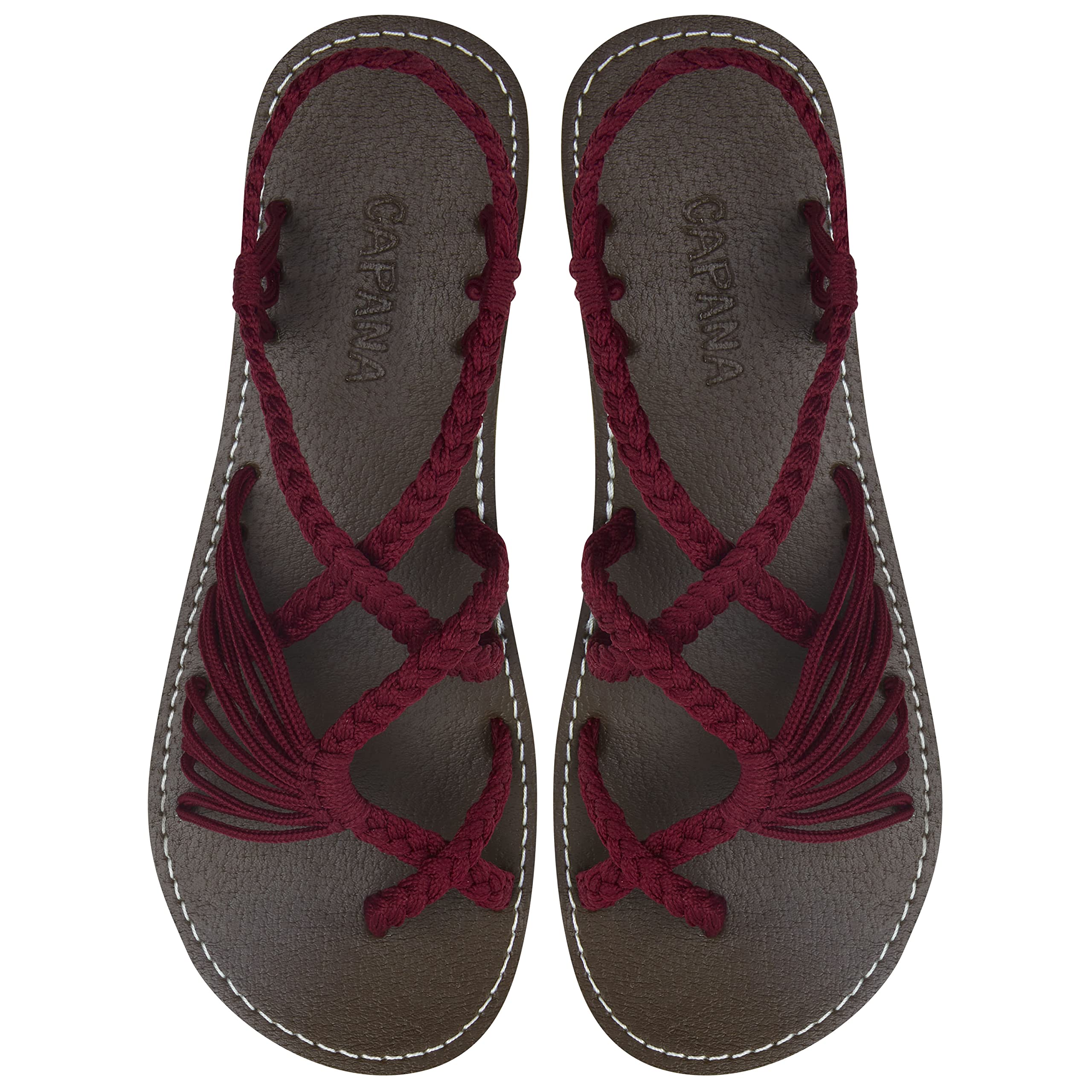 Handwoven Women's Boho Flat Sandals - Comfortable Strappy Rope Sandals for Walking, Beach & Water Activities | Breathable Braided Summer Shoes for Casual Outings & Vacation Wear