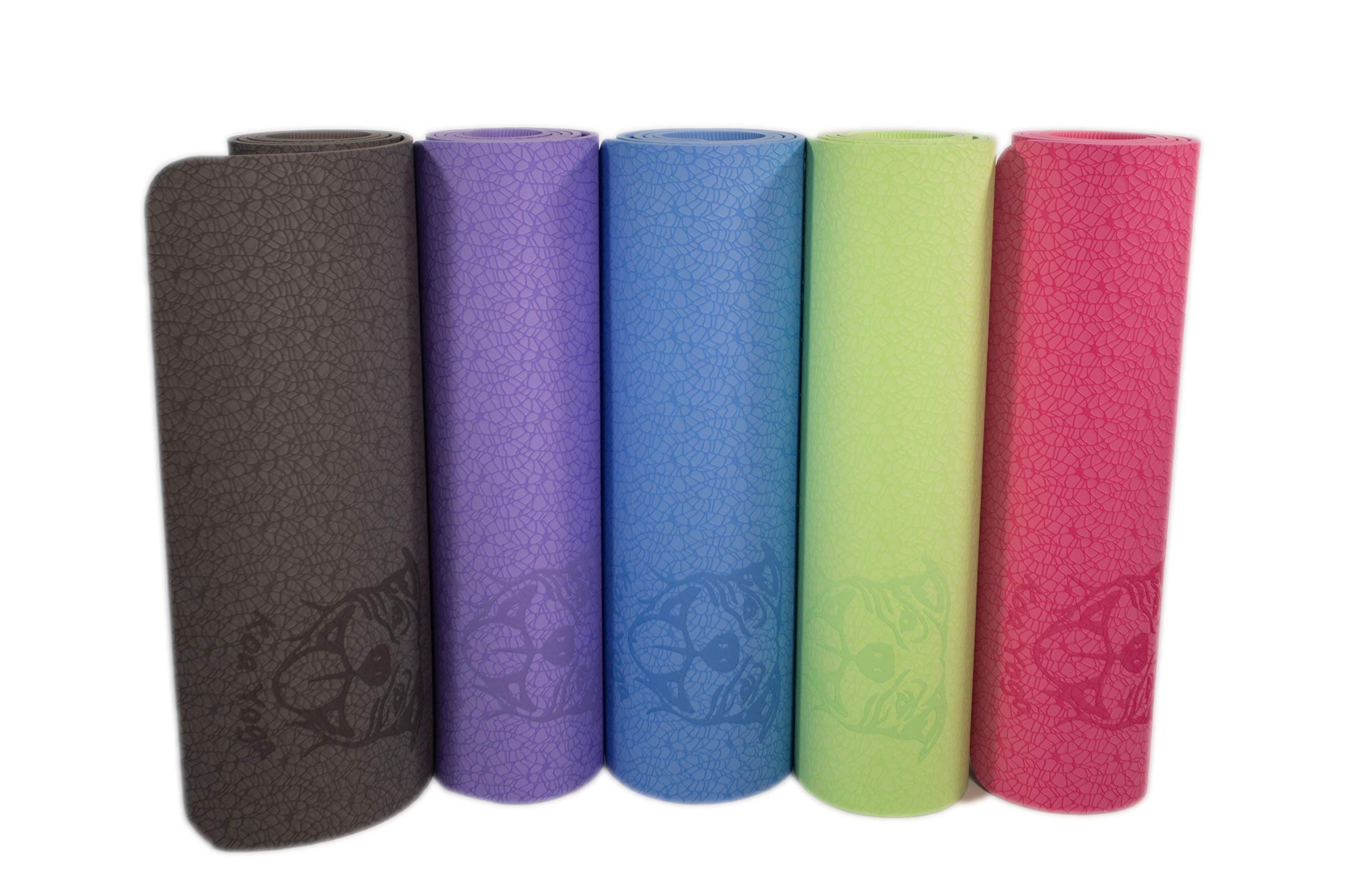 Premium Koa Yoga Mat 6'x2'x8mm - Eco-Friendly TPE, Non-Slip, Latex-Free, Non-Toxic Thick Yoga Mat for Home & Studio Practice - Supports Charity with Every Purchase