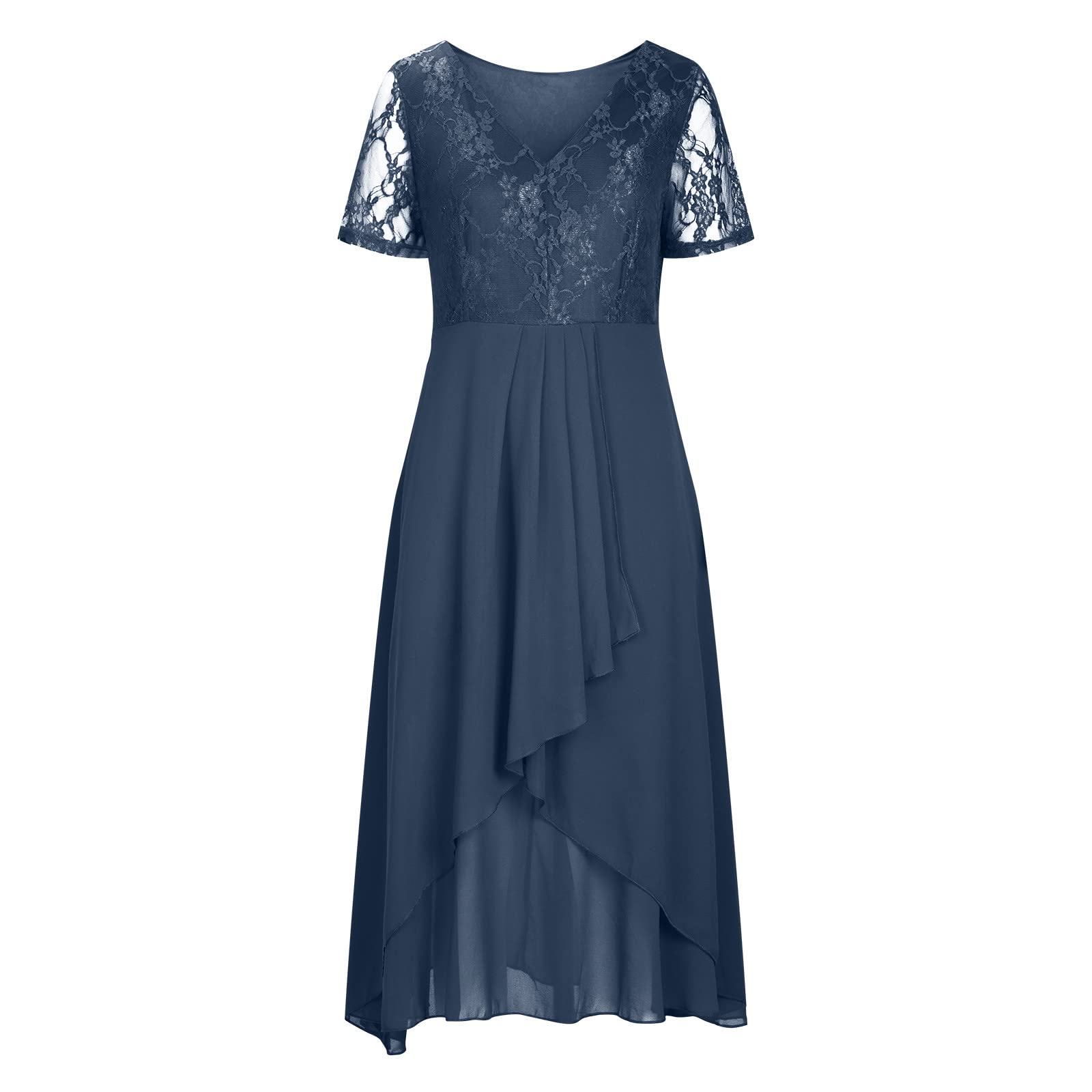 Elegant Lace Wedding Guest Dresses for Women - Short Chiffon Formal Evening Gowns for Mother of the Bride & Groom | Perfect for Weddings, Cocktail Parties & Special Occasions