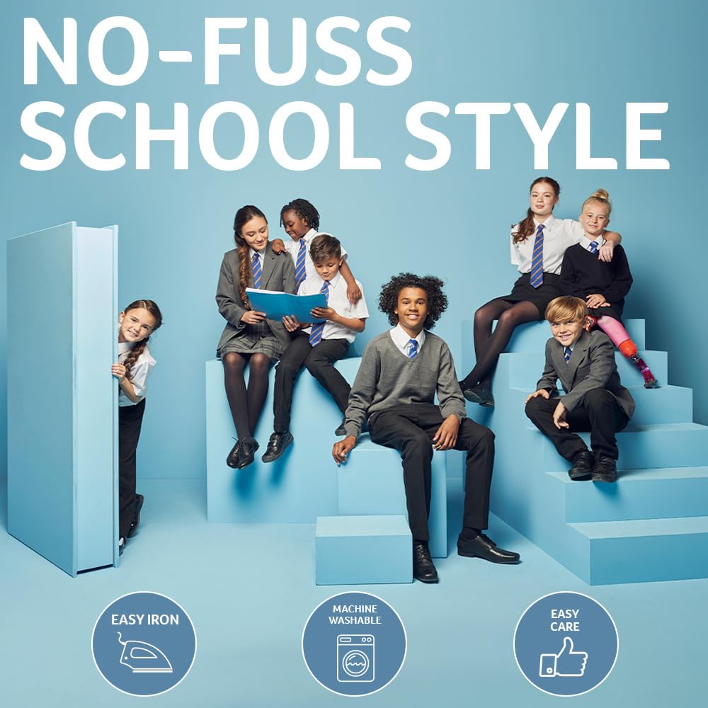 Trutex Junior Boys' School Uniform Pants - Straight Leg Durable Trousers for Ages 3-12 Years - Perfect for Classroom, Daily Wear & School Activities