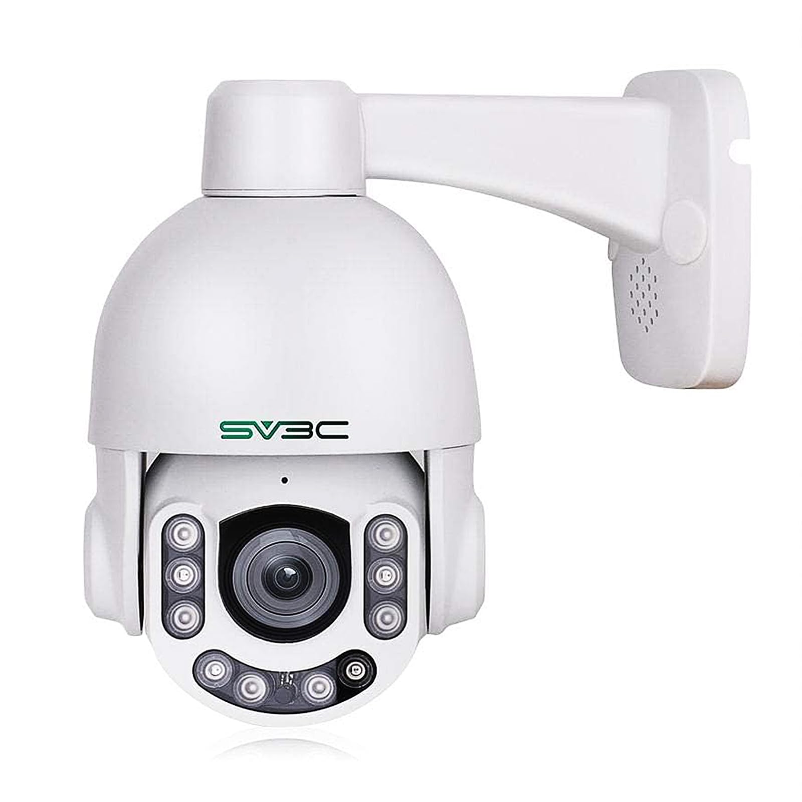 SV3C 5MP Outdoor POE PTZ Security Camera with Auto Tracking, 5X Optical Zoom, Floodlight & Color Night Vision - 2-Way Audio, Metal Shell, RTSP/FTP/SD Card Recording - Works with PC/APP/ONVIF - Ideal for Home Security, Business Surveillance & Property Monitoring