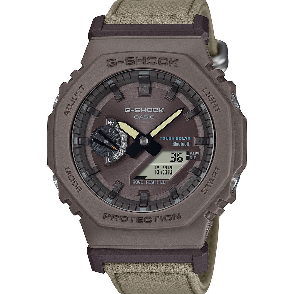 Casio G-Shock GAB2100CT-5A Analog-Digital Watch with Khaki Green Band - Durable, Water-Resistant for Outdoor, Sports & Military Use