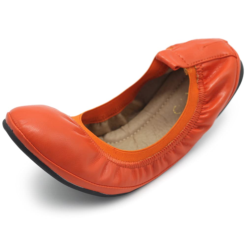 Ollio Women's Comfort Ballet Flats with Shoe Collar Pull Tab - Slip-On Casual Shoes for Work, Office & Everyday Wear