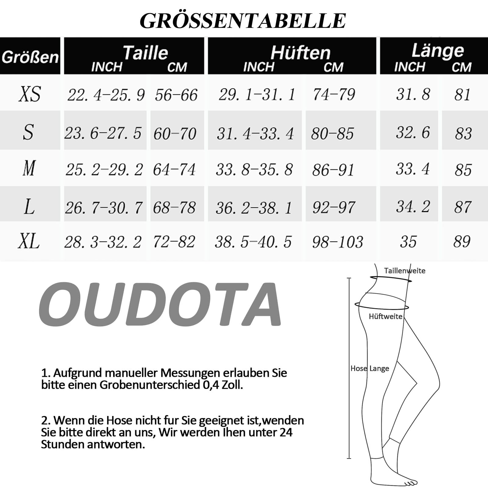 OUDOTA Women's High Waist Yoga Pants - Tummy Control Workout Leggings for Running, Cycling & Fitness | Slim Fit Opaque Sports Tights with Hip Lift Design | Perfect for Gym, Yoga & Active Lifestyle