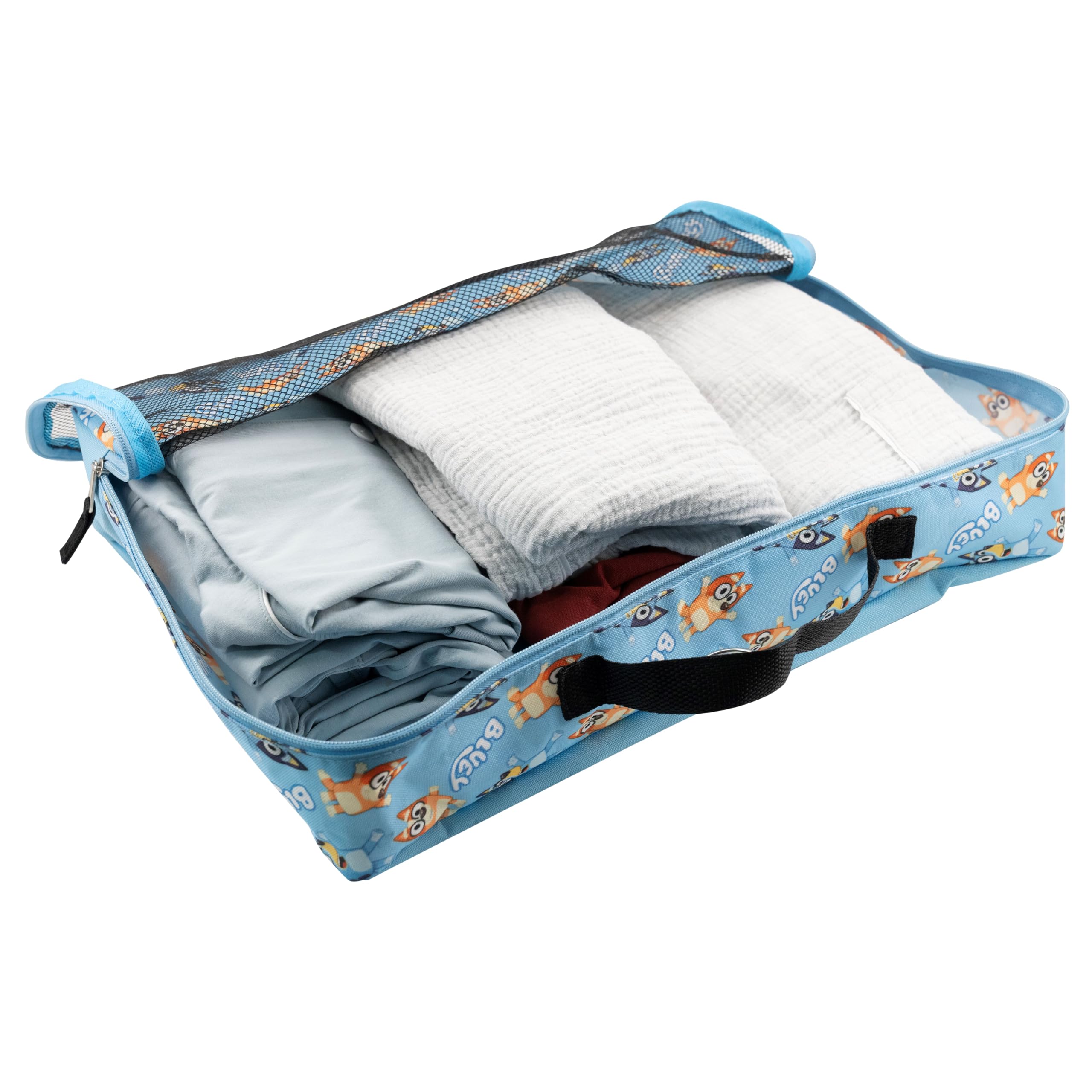 Bluey and Bingo Travel Packing Cubes Set - 4-Piece Luggage Organizer for Kids | Lightweight Travel Accessories for Boys & Girls | Perfect for Family Vacations, Weekend Getaways & School Trips