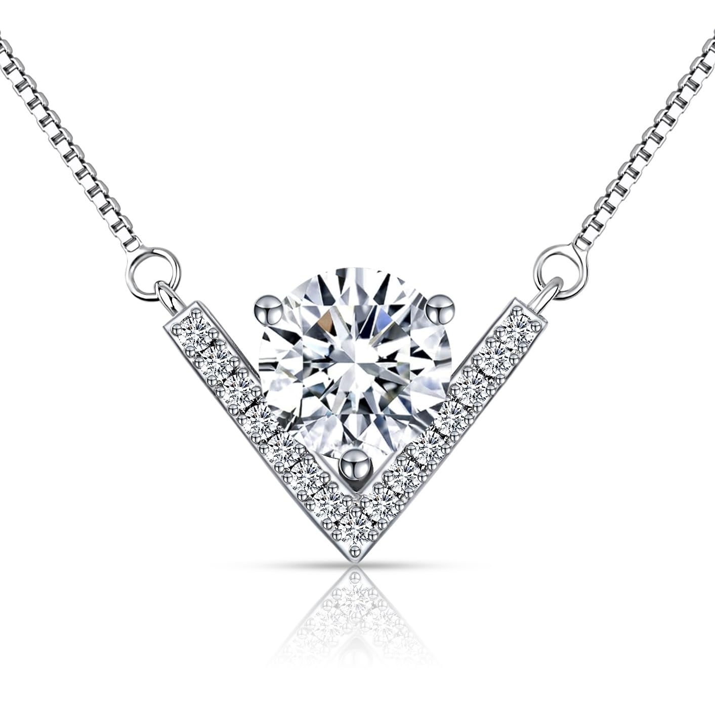 1-3 Carat Moissanite Pendant Necklace for Women - Elegant Jewelry Gift for Wife, Her, Mom - Perfect for Birthday, Anniversary, Valentine's Day & Special Occasions