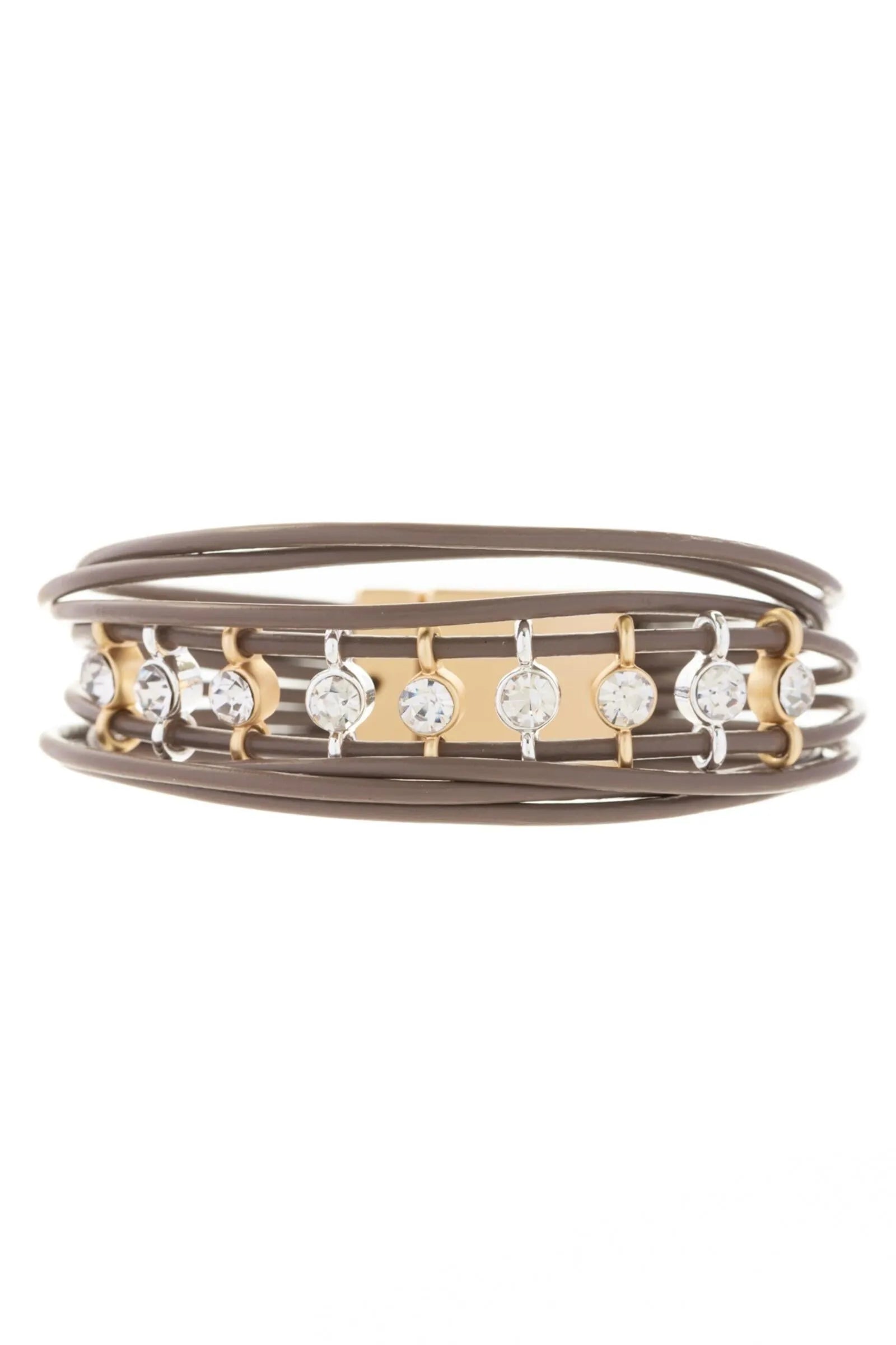 Stylish Jewel Leather Wire Bracelet for Women - Handmade Boho Chic Jewelry - Perfect for Casual Wear, Parties & Gifts