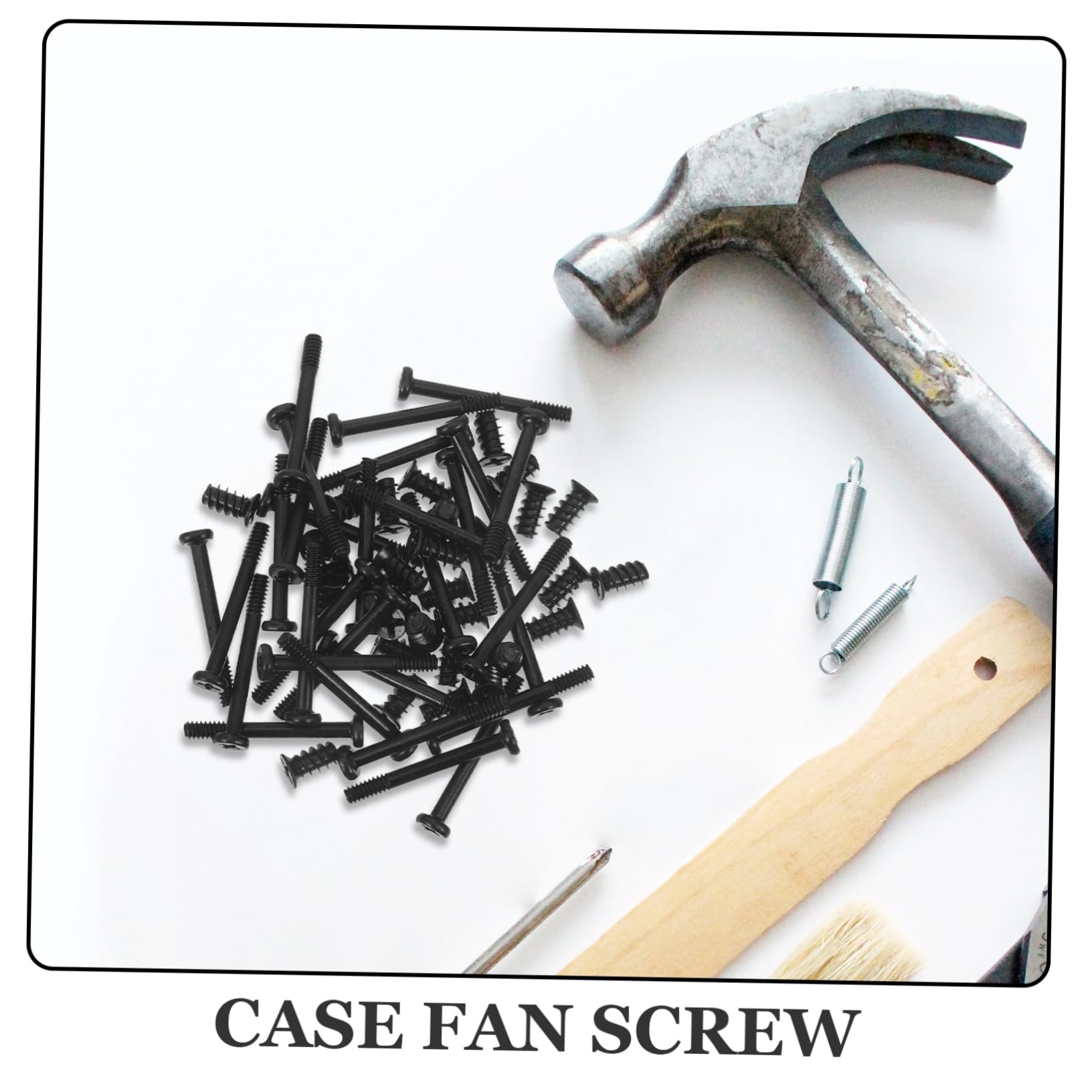 HOMOCONO M5 Flat Self-Tapping Screws Set - 30pcs Short Computer Fan Screws for PC Cooling, Laptop Repair, and DIY Electronics Assembly