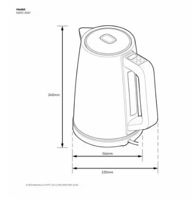 Electrolux E5EK1 50ST 1.7L UltimateTaste 500 Electric Kettle - Fast Boiling, Auto Shut-Off & Boil-Dry Protection for Home, Office & Tea/Coffee Lovers