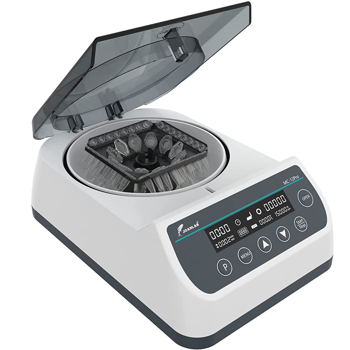 High-Speed Lab Centrifuge Machine - 12,000 RPM Bechtop Microcentrifuge with 3-in-1 Rotor for 0.2/0.5/1.5/2mL Tubes | Ideal for DNA/RNA Extraction, Blood Sample Processing & Laboratory Research