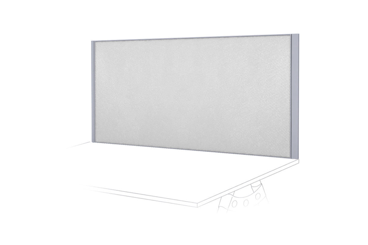 Silver Frame Desk Mounted Privacy Screen with Clamp Bracket - Perfect for Office, Home & Workspace Computer Monitor Privacy Protection