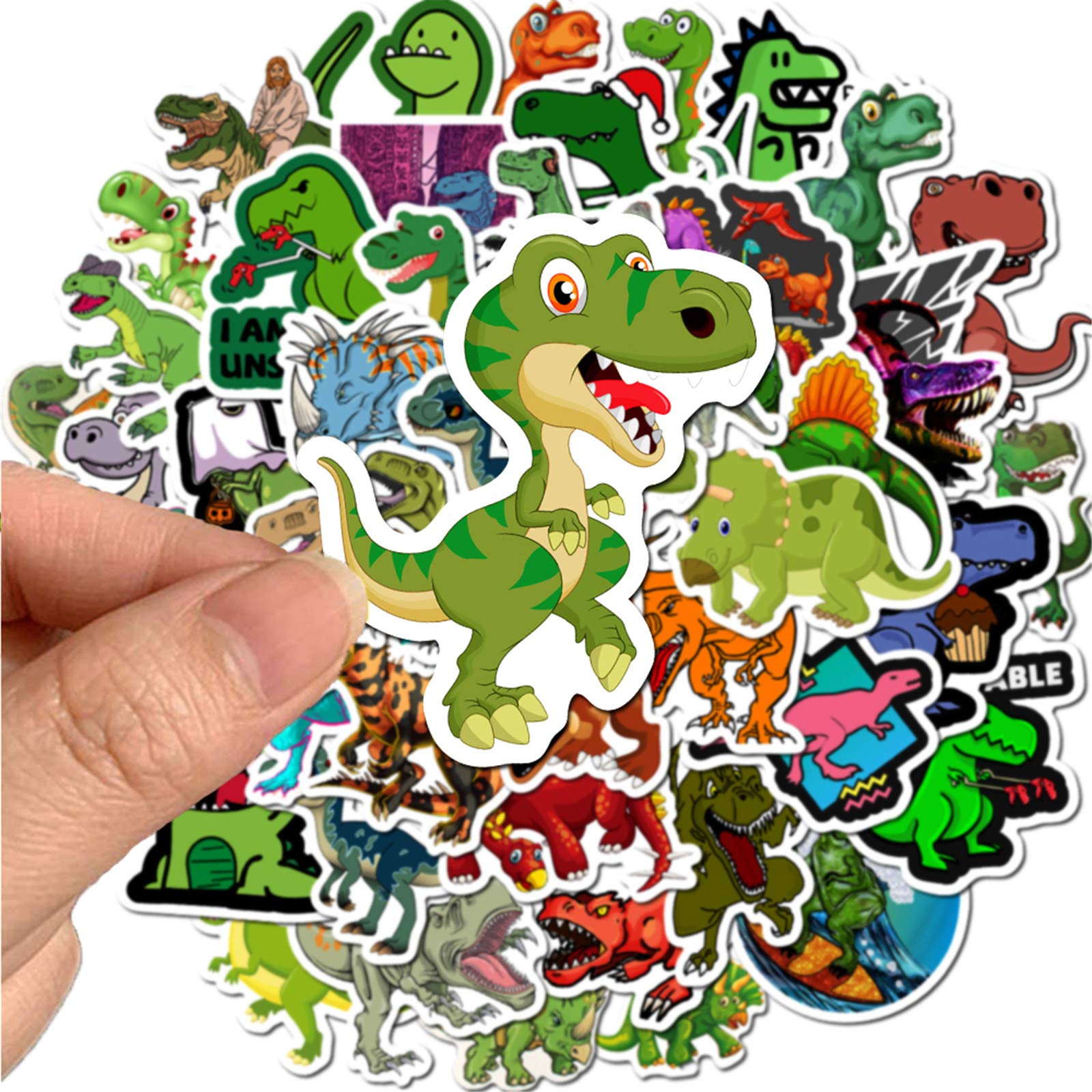 Dinosaur Stickers for Water Bottles & Laptop - Cute VSCO Vinyl Decals, Waterproof Kids Stickers for Girls - Perfect for School Supplies, DIY Crafts & Room Decor
