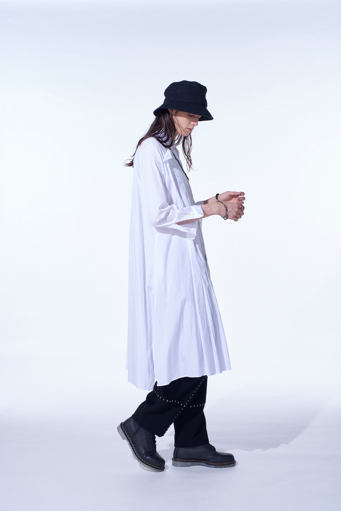 Cotton Broad Pleated Shirt Dress for Women - Casual & Office Wear - Comfortable Stretch Fabric - Versatile Long Sleeve Tunic Dress for Spring & Fall